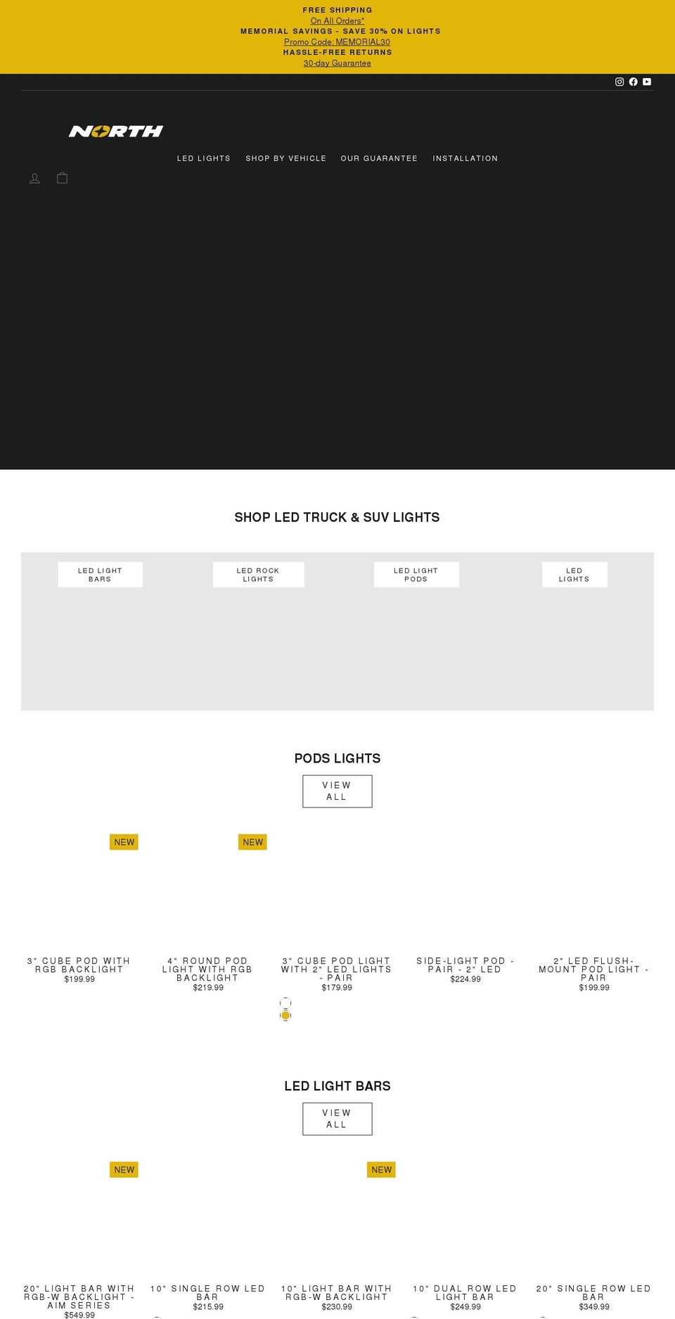 northlights.com shopify website screenshot
