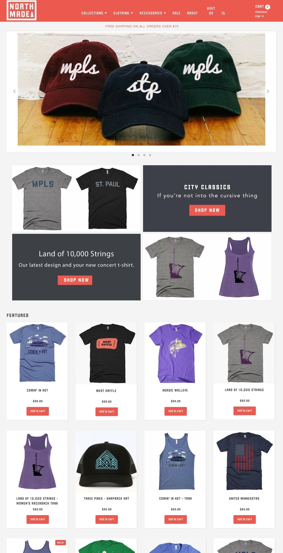northmadeclothing.com — Shopify storefront screenshot