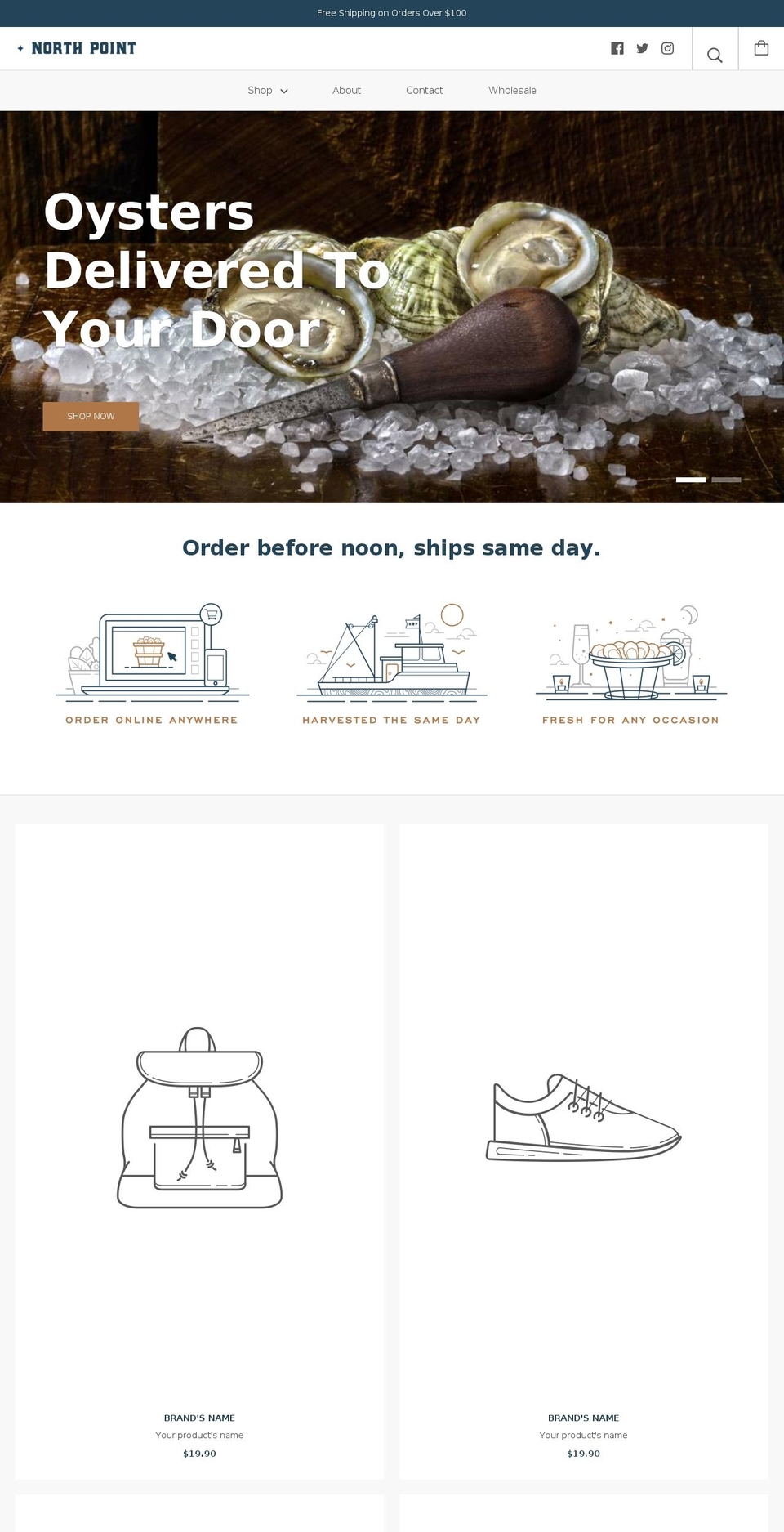 northpointoyster.com — Shopify storefront screenshot