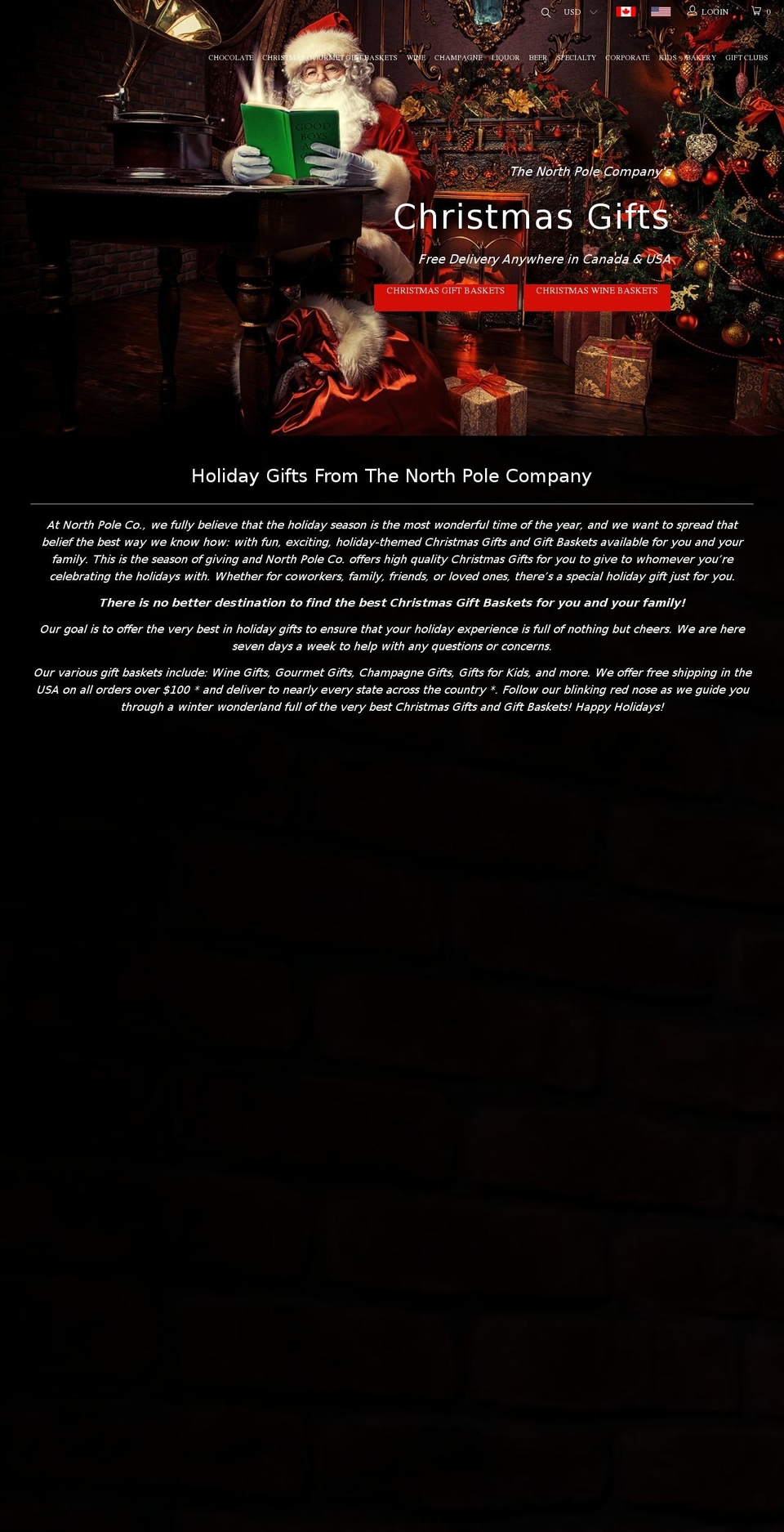 northpolecompany.com — Shopify storefront screenshot
