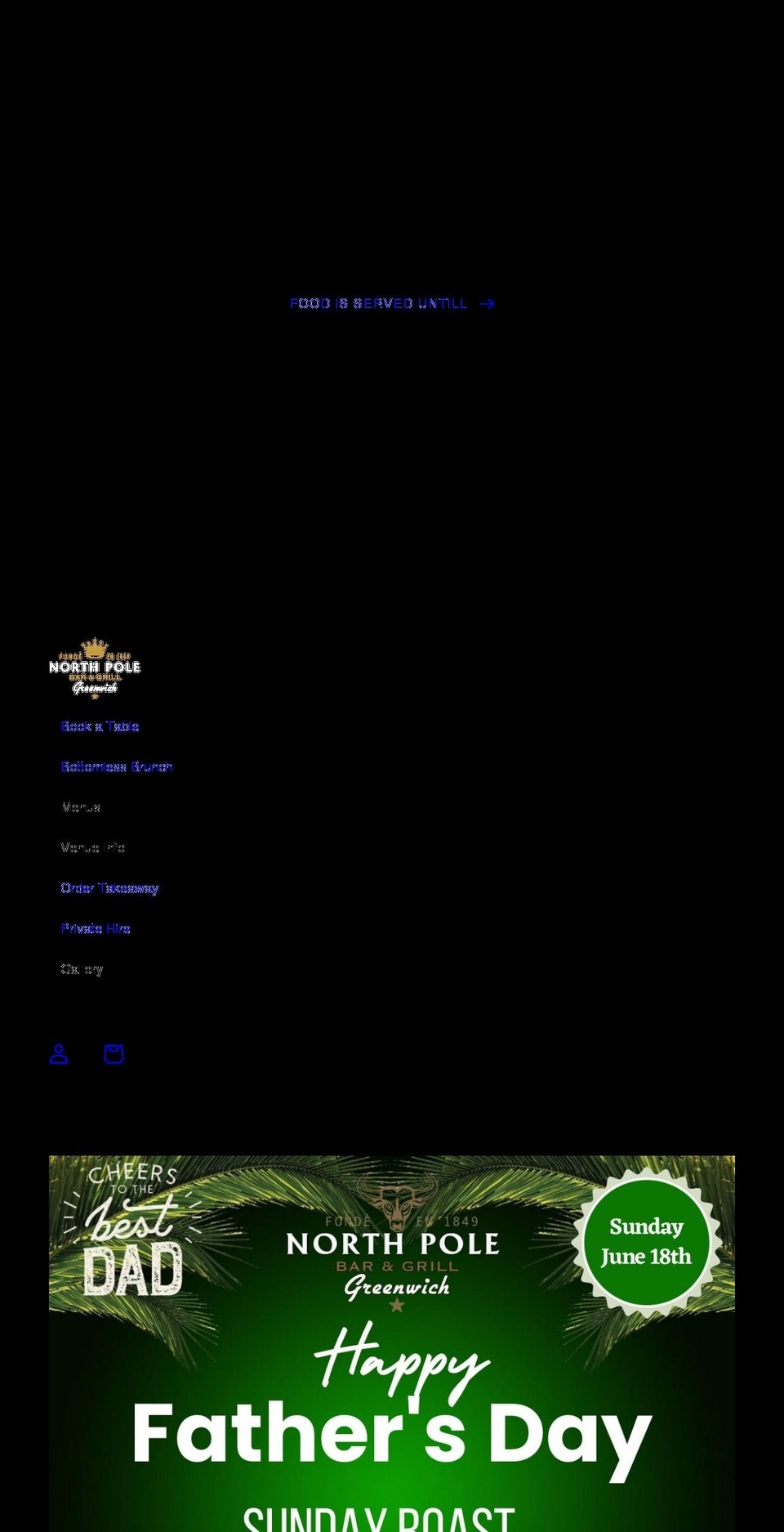northpolegreenwich.co.uk shopify website screenshot