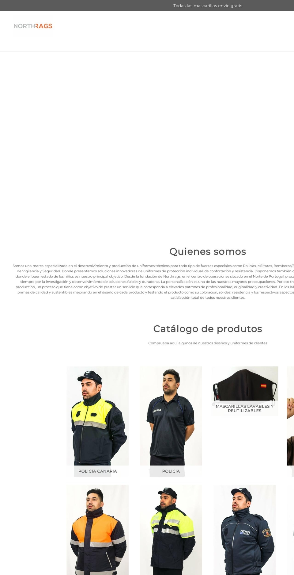 North Shopify theme site example northrags.es