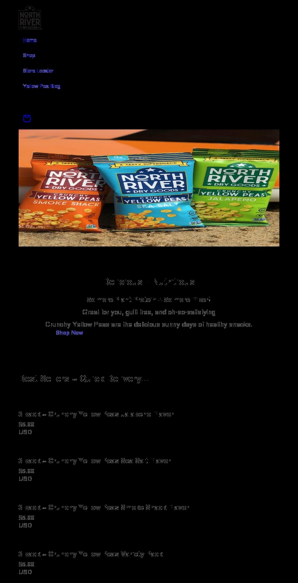 northriverdrygoods.com shopify website screenshot