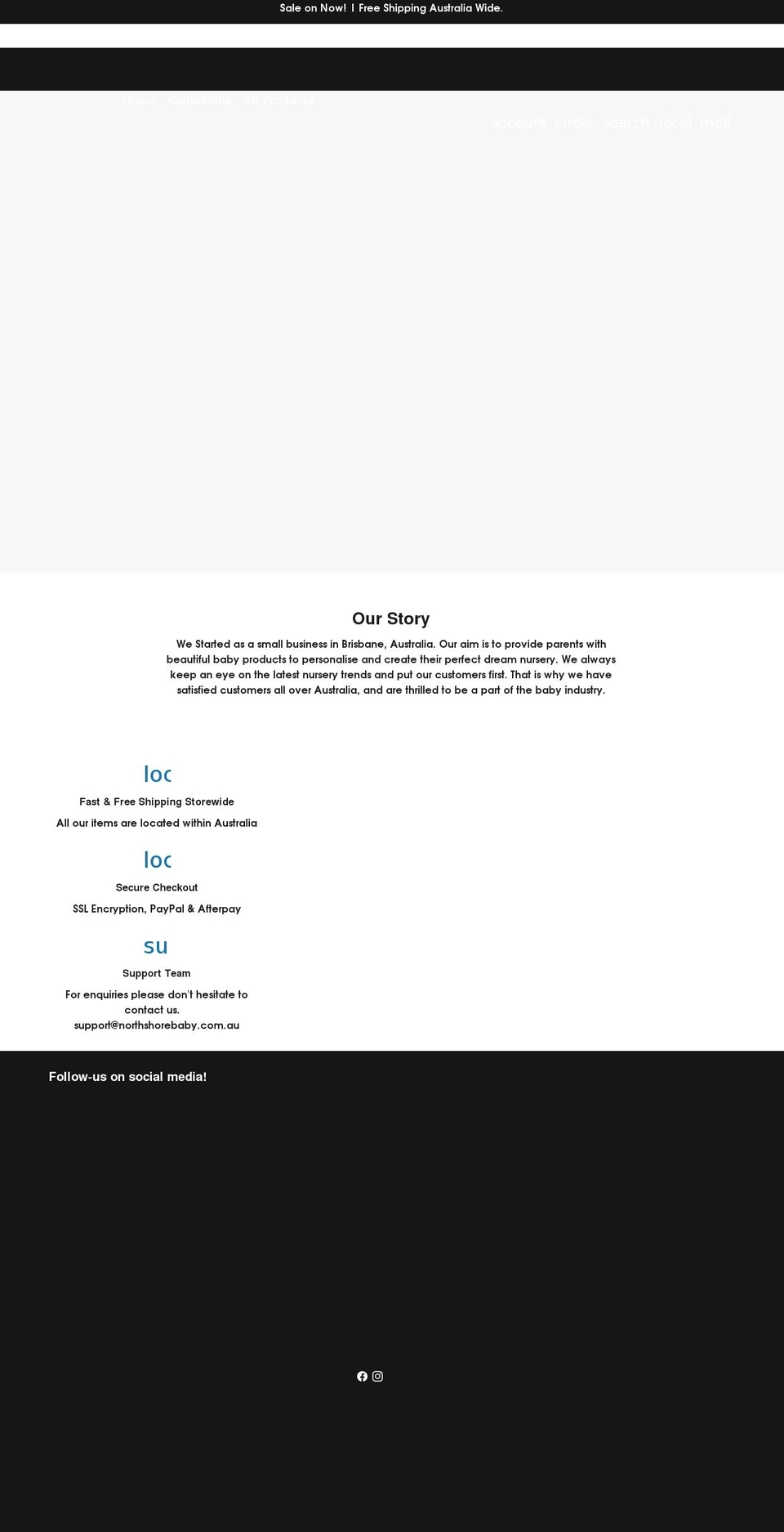 northshorebaby.com.au shopify website screenshot