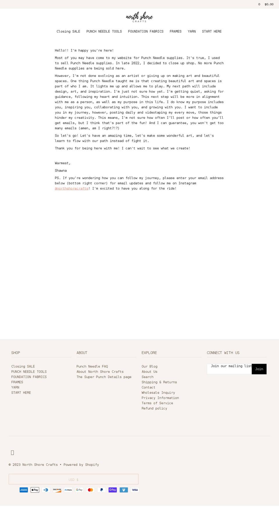 northshorecrafts.com shopify website screenshot