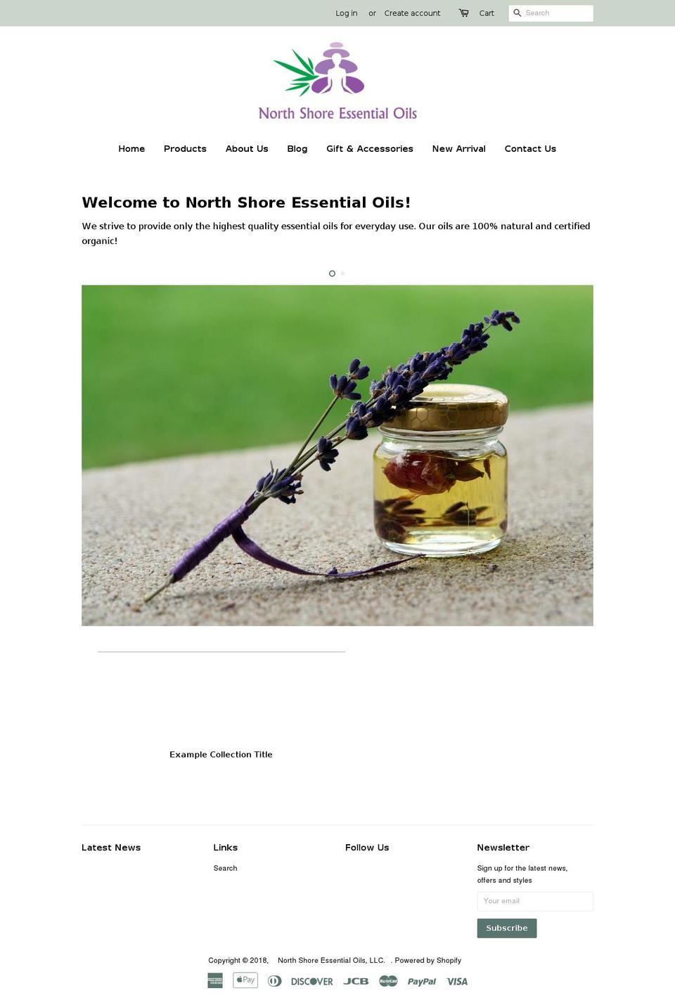 northshoreessentialoil.com — Shopify storefront screenshot