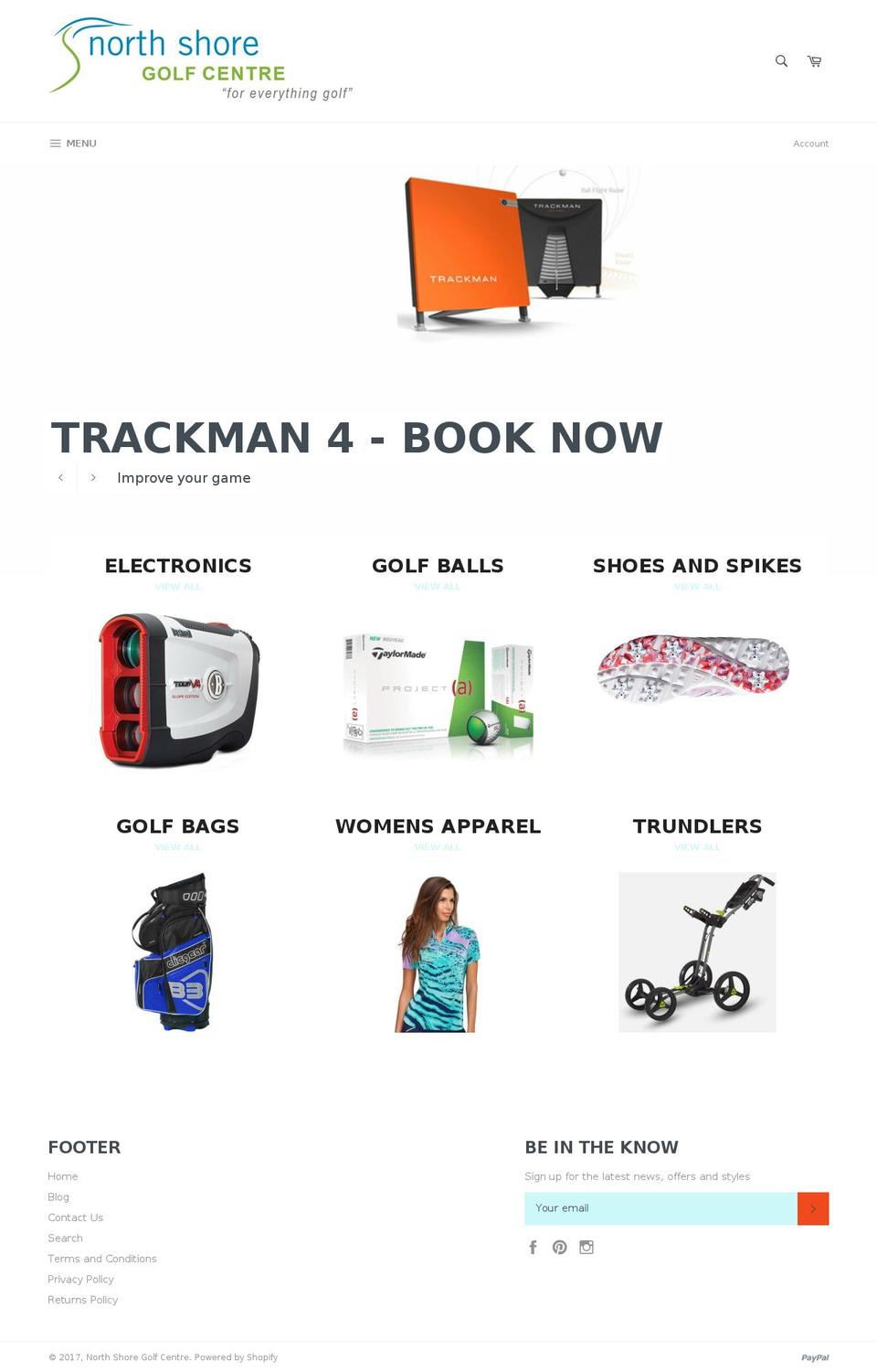 northshoregolfcentre.com shopify website screenshot