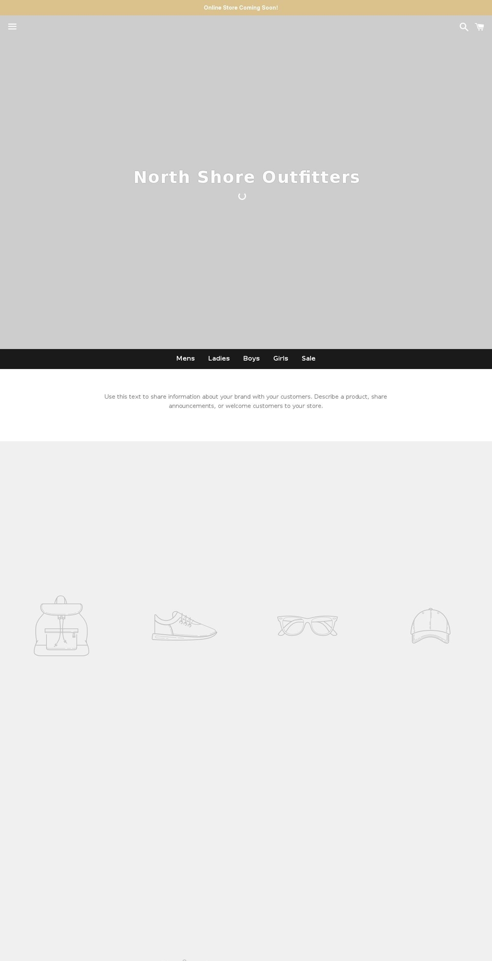 northshoreoutfitters.ca shopify website screenshot