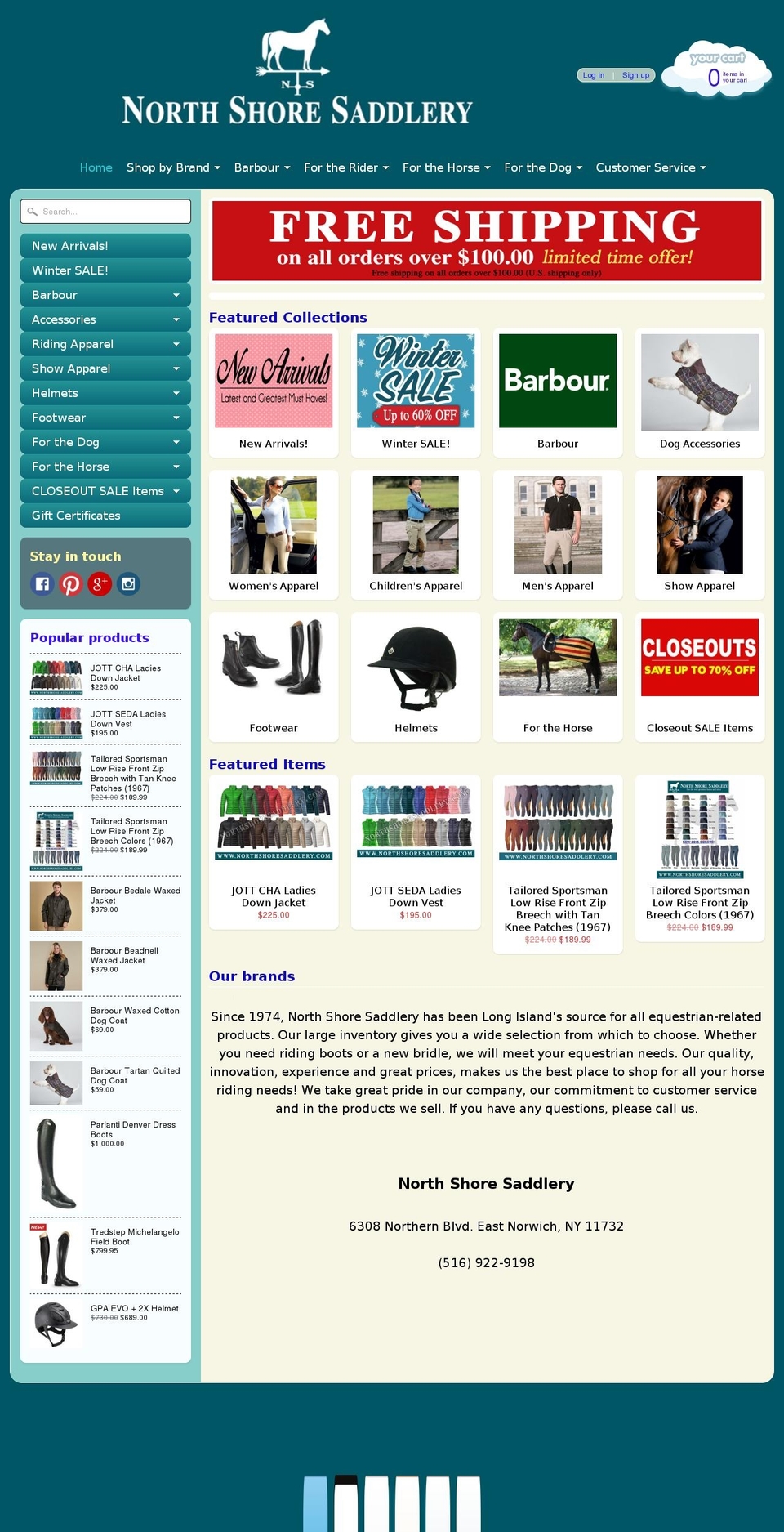 northshoresaddlery.com shopify website screenshot