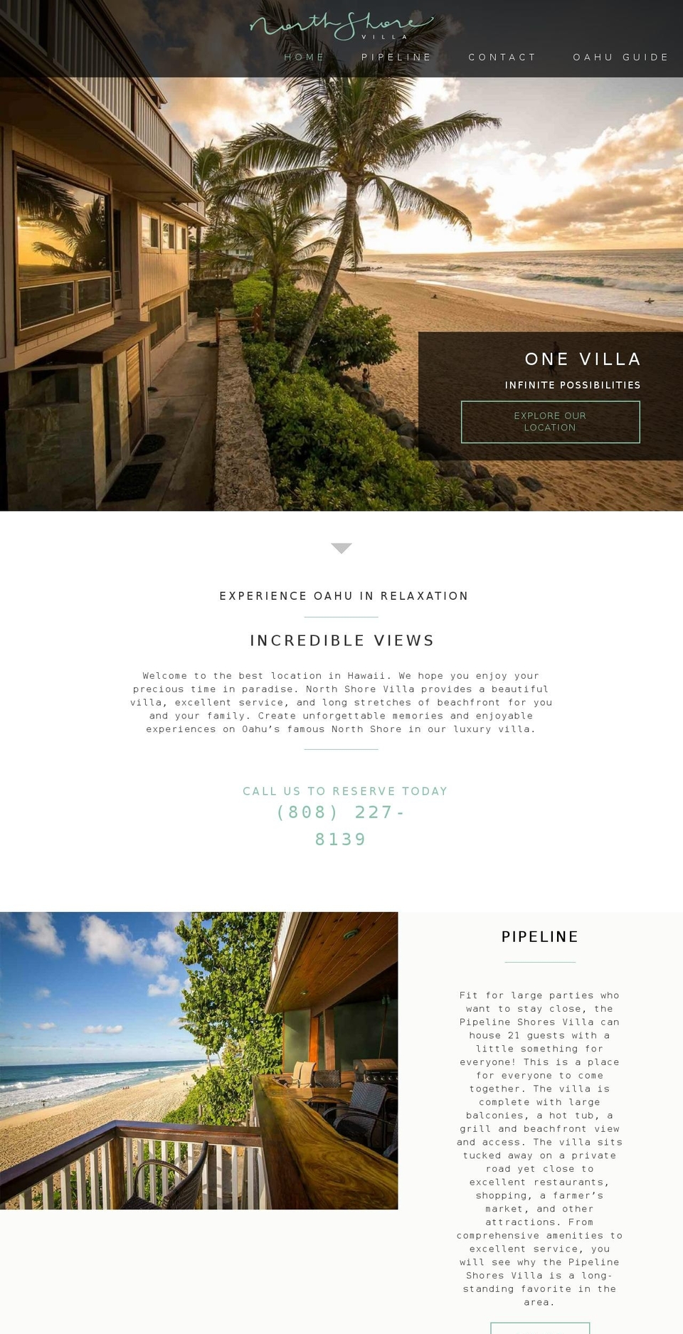 northshorevilla.com — Shopify storefront screenshot