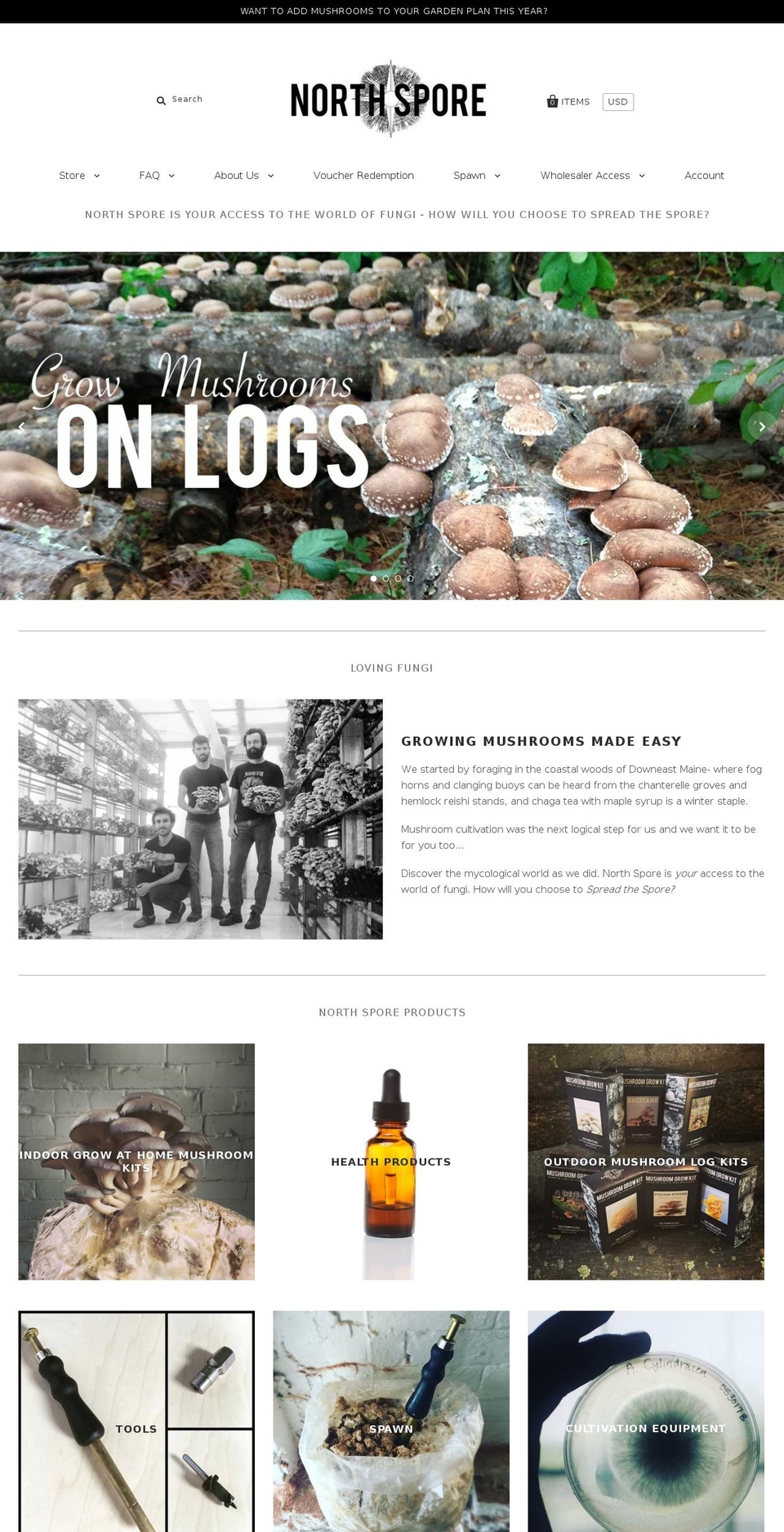northspore.com shopify website screenshot