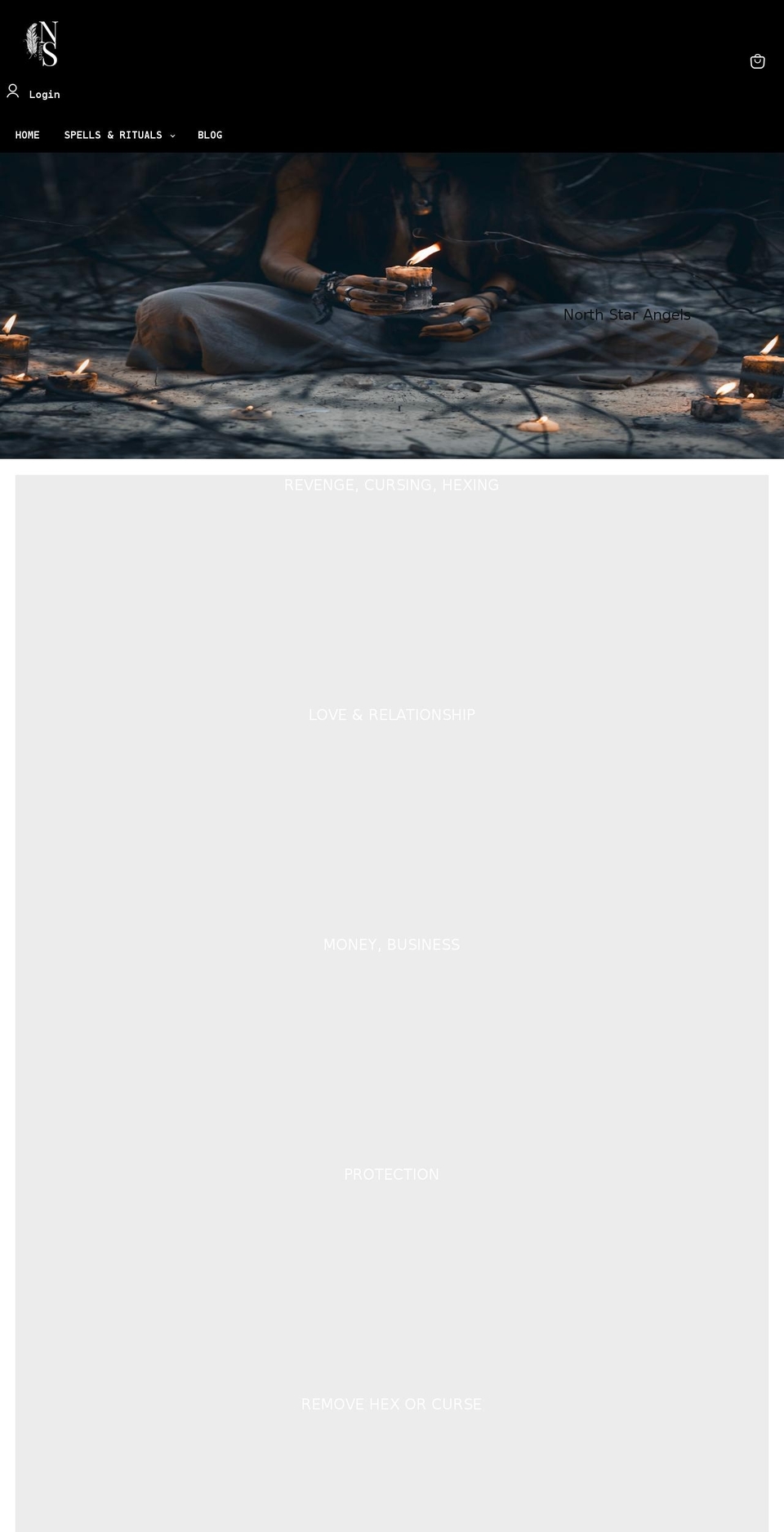 northstarangels.com shopify website screenshot