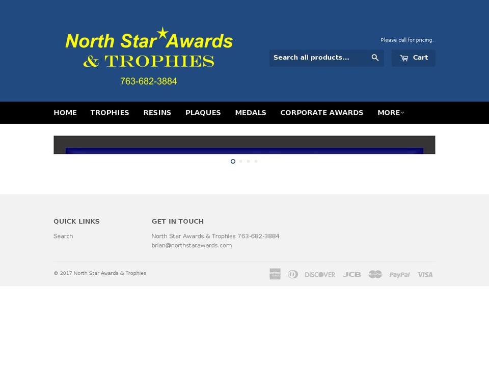 northstarawards.com shopify website screenshot