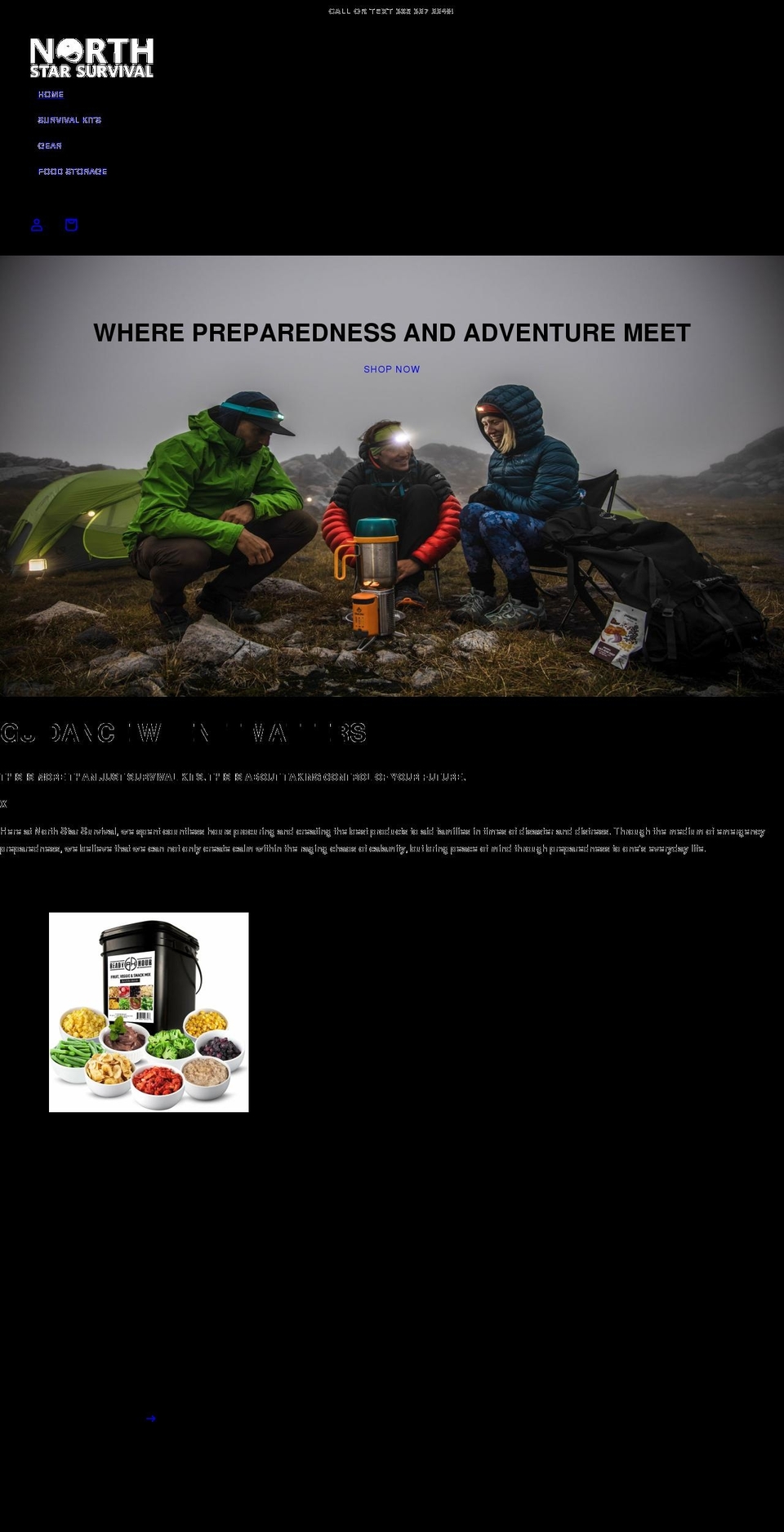 Theme  with Installments message Shopify theme site example northstarsurvival.com