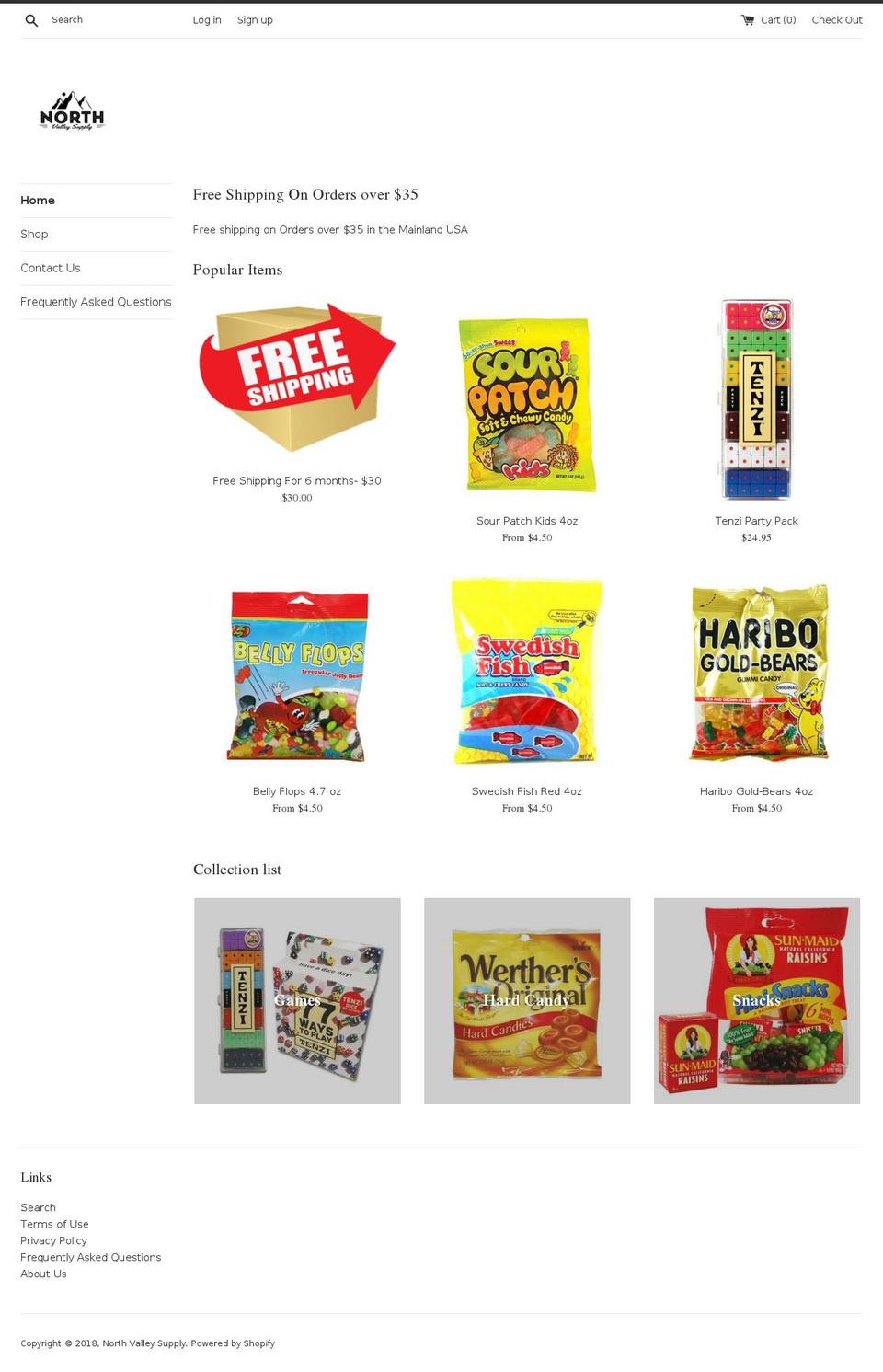 northvalleysupply.com — Shopify storefront screenshot
