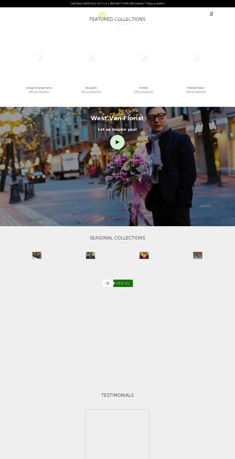 northvan.florist shopify website screenshot