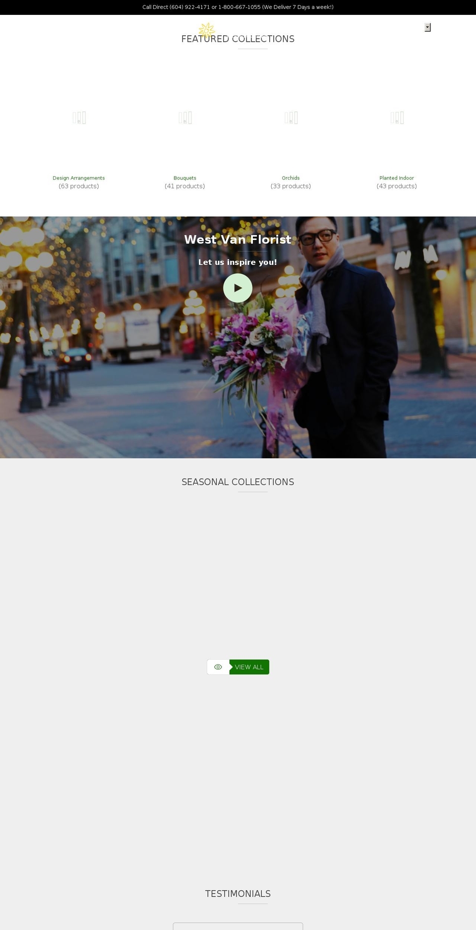 northvancouvermobileflorist.com — Shopify storefront screenshot