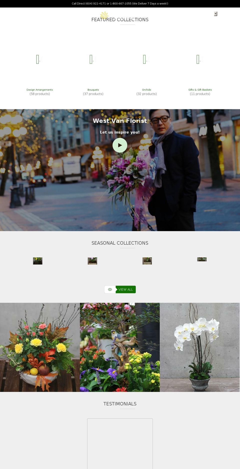 northvanflorists.mobi shopify website screenshot