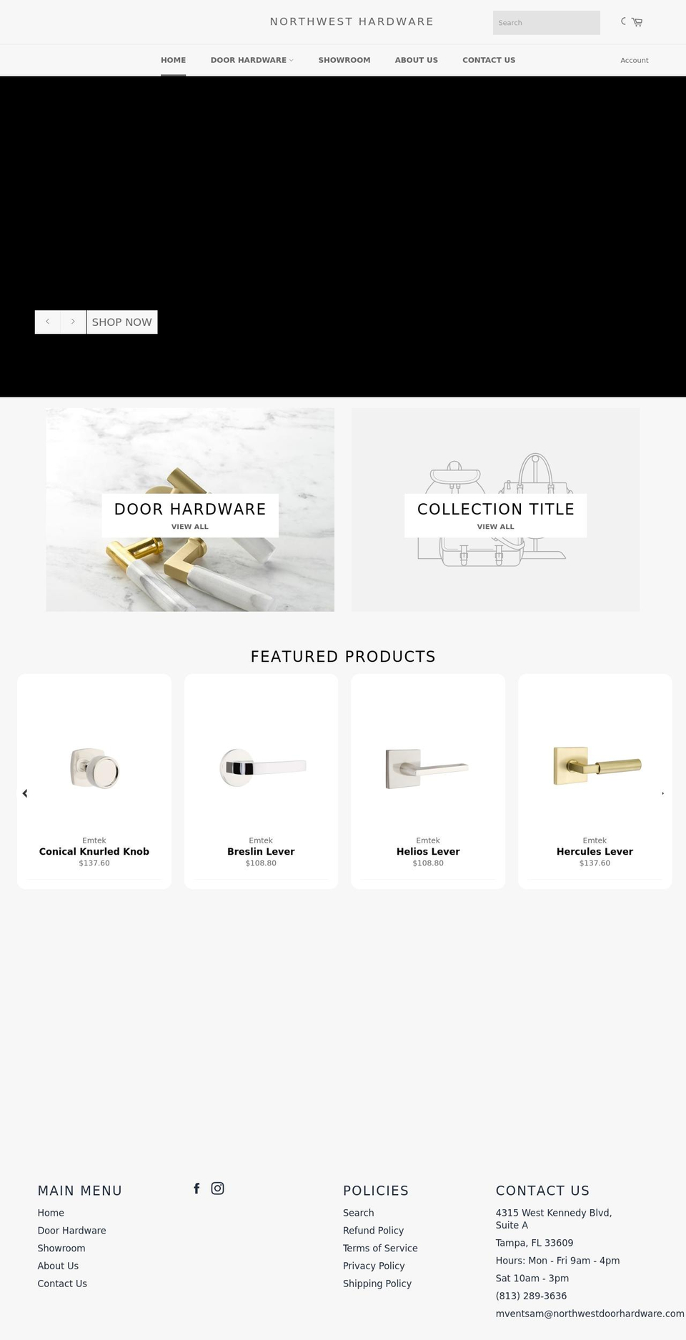 northwest-hardware.com shopify website screenshot