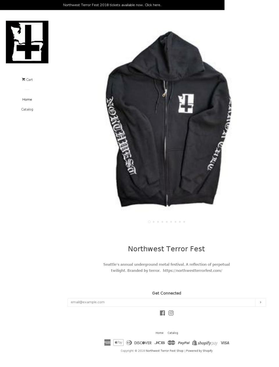 northwest-terror-fest-shop.myshopify.com shopify website screenshot