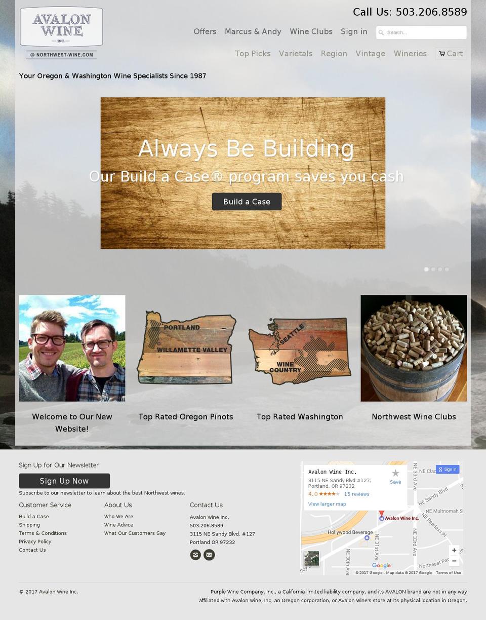 northwest-wine.com shopify website screenshot
