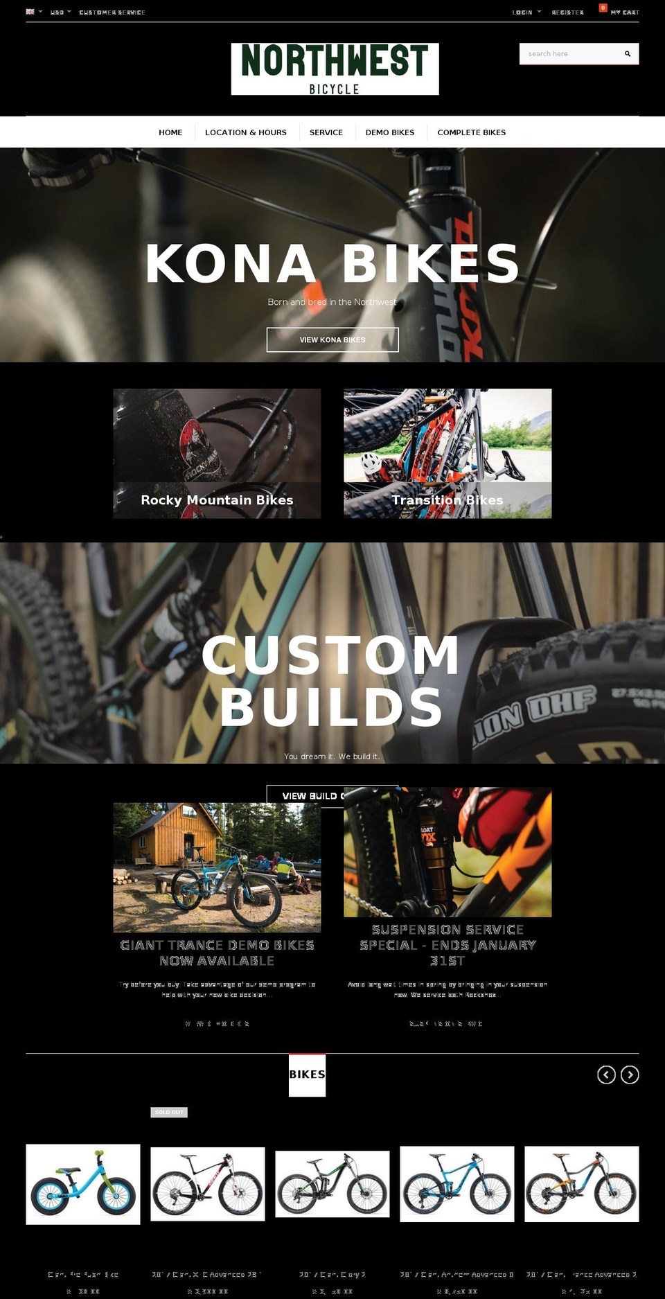 northwestbicycle.com shopify website screenshot
