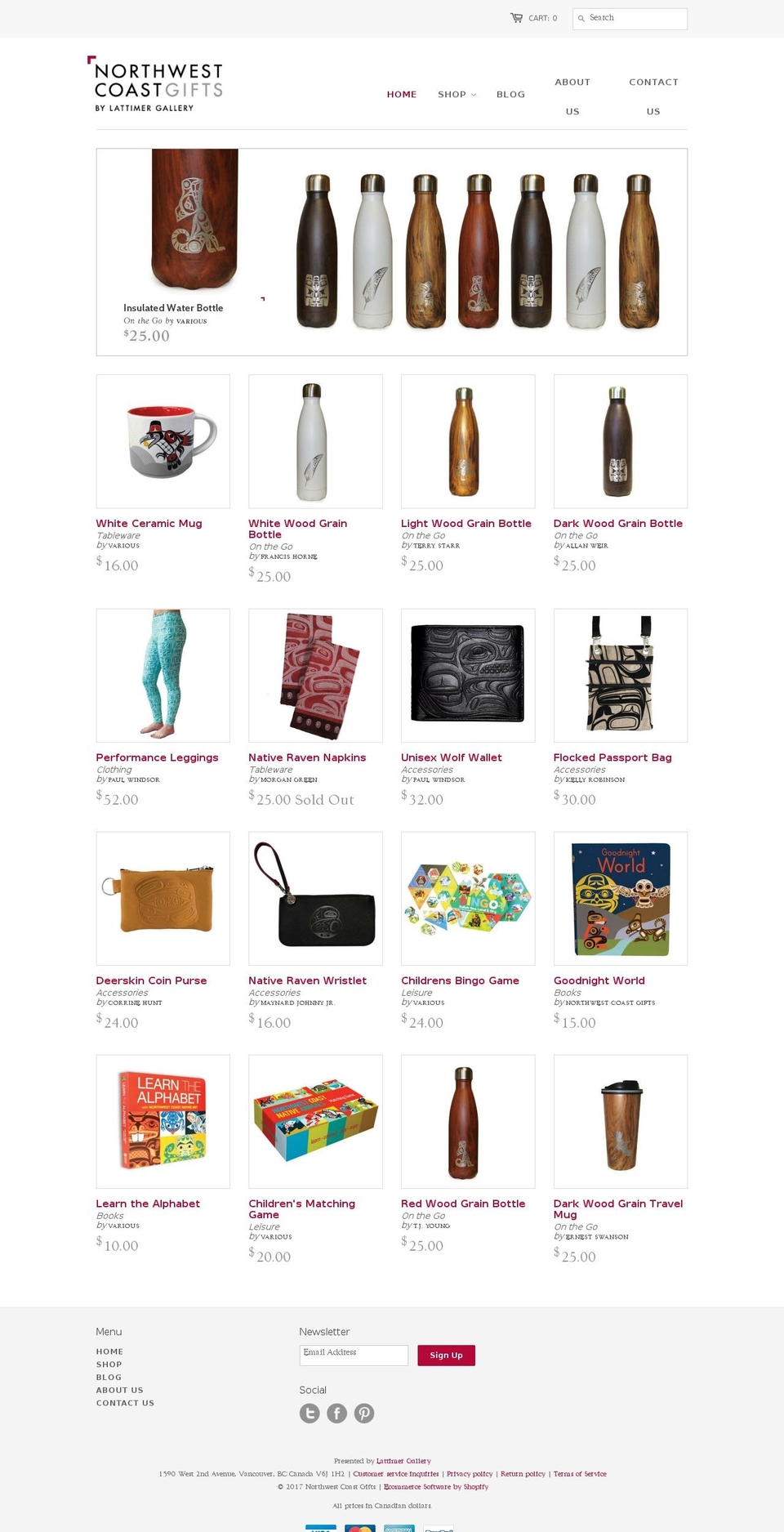 northwestcoastgifts.com shopify website screenshot