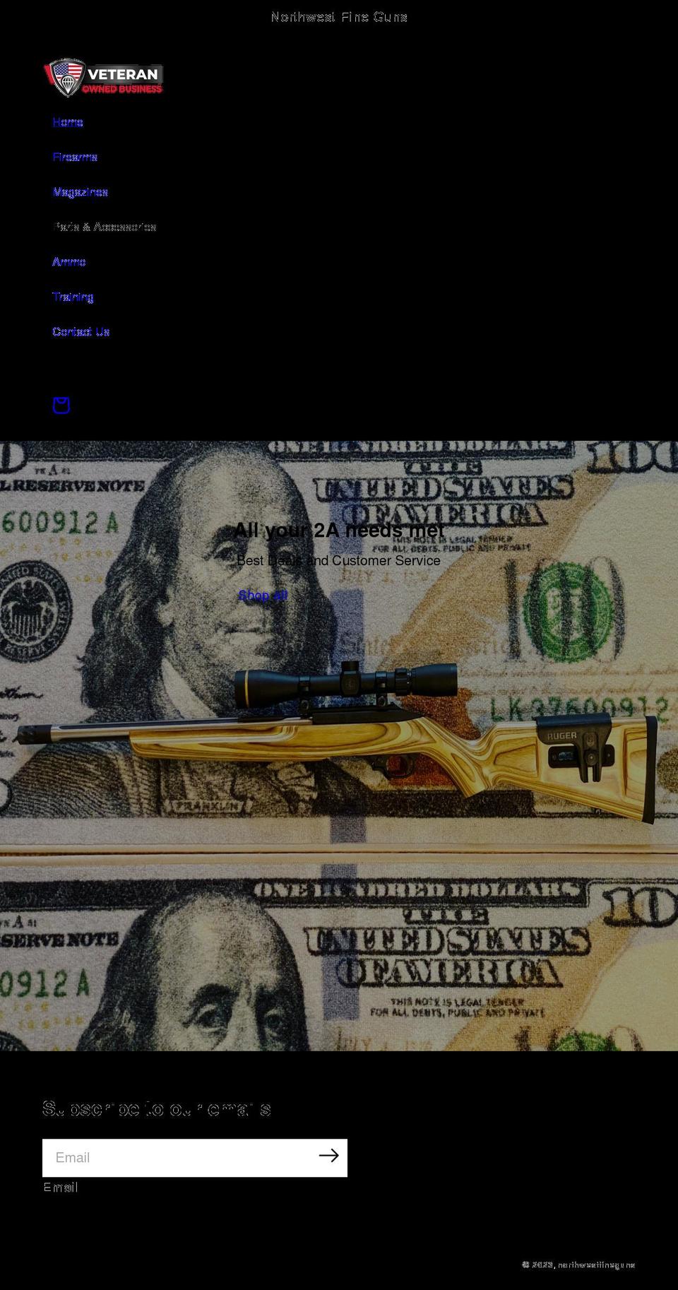 northwestfineguns.com shopify website screenshot