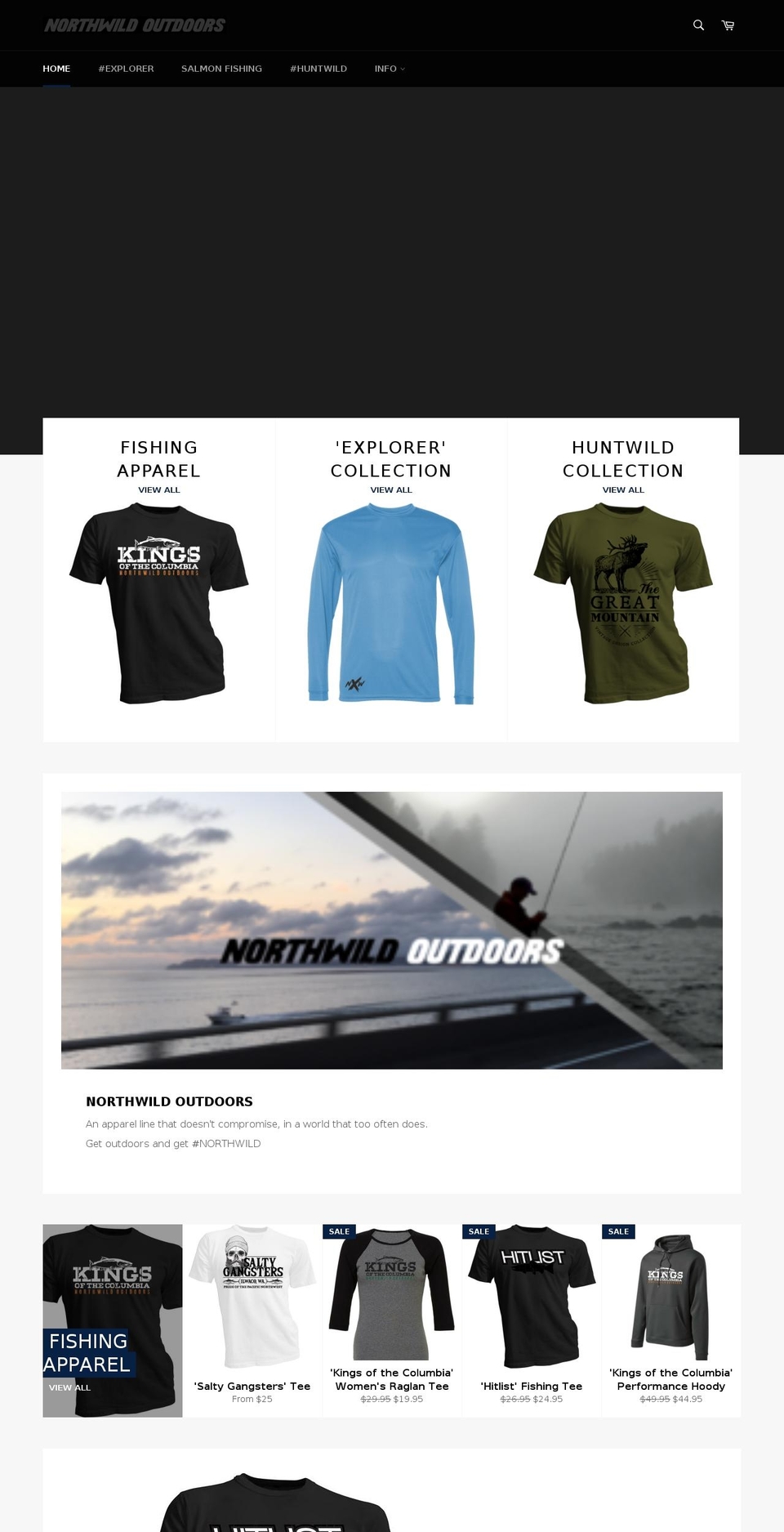 northwildoutdoors.com — Shopify storefront screenshot