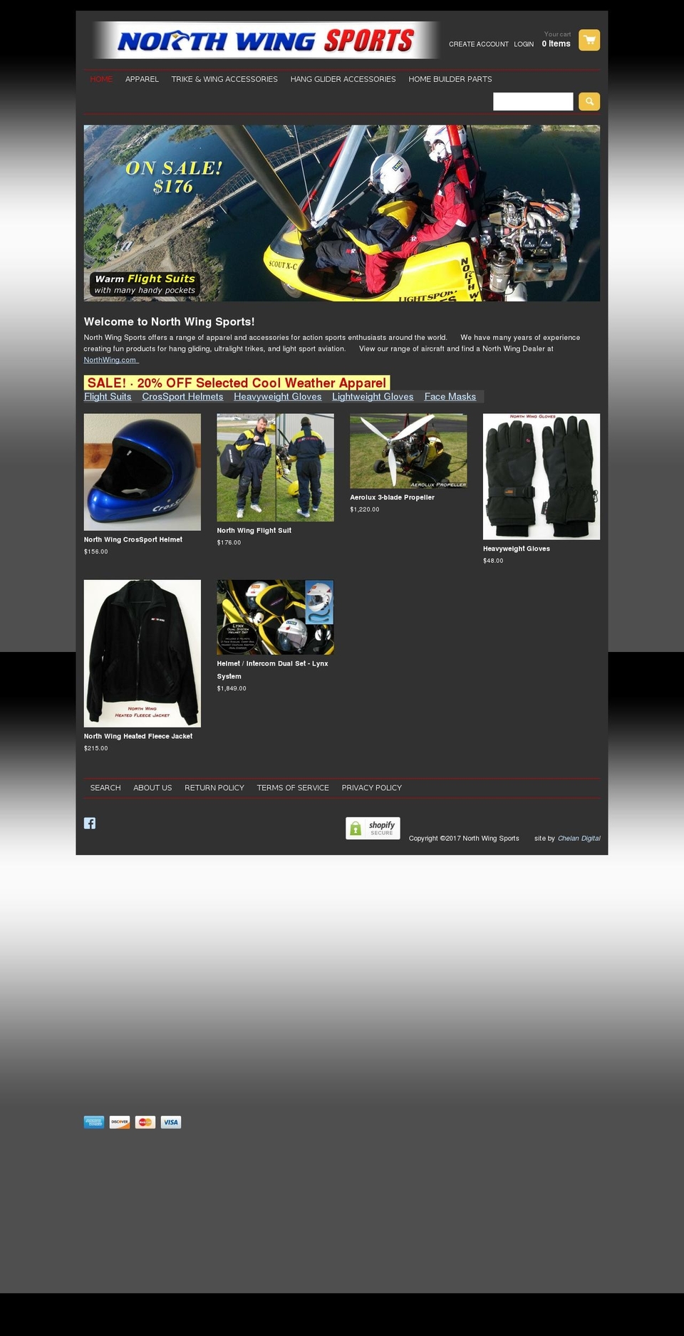 React Shopify theme site example northwingsports.com