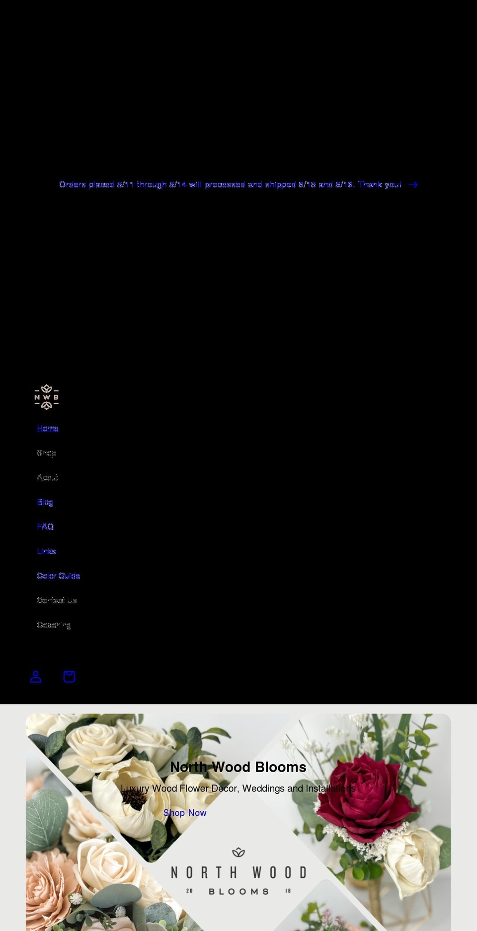 northwoodblooms.com shopify website screenshot