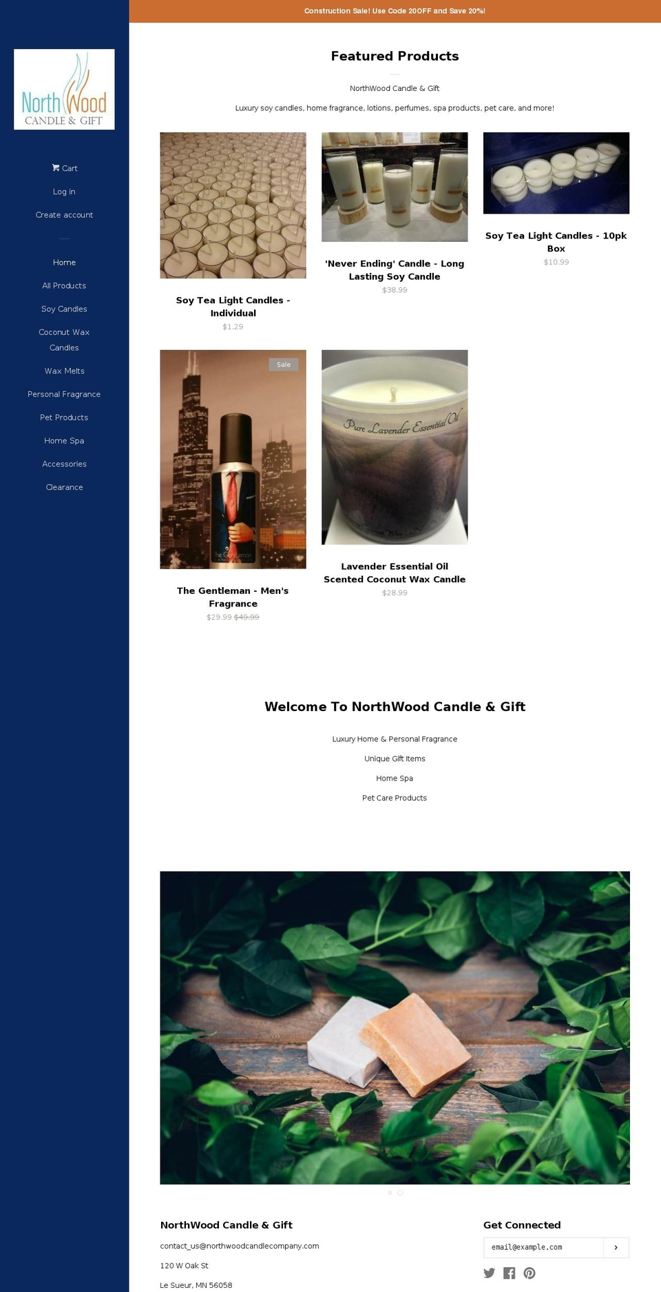 northwoodcandle.com — Shopify storefront screenshot