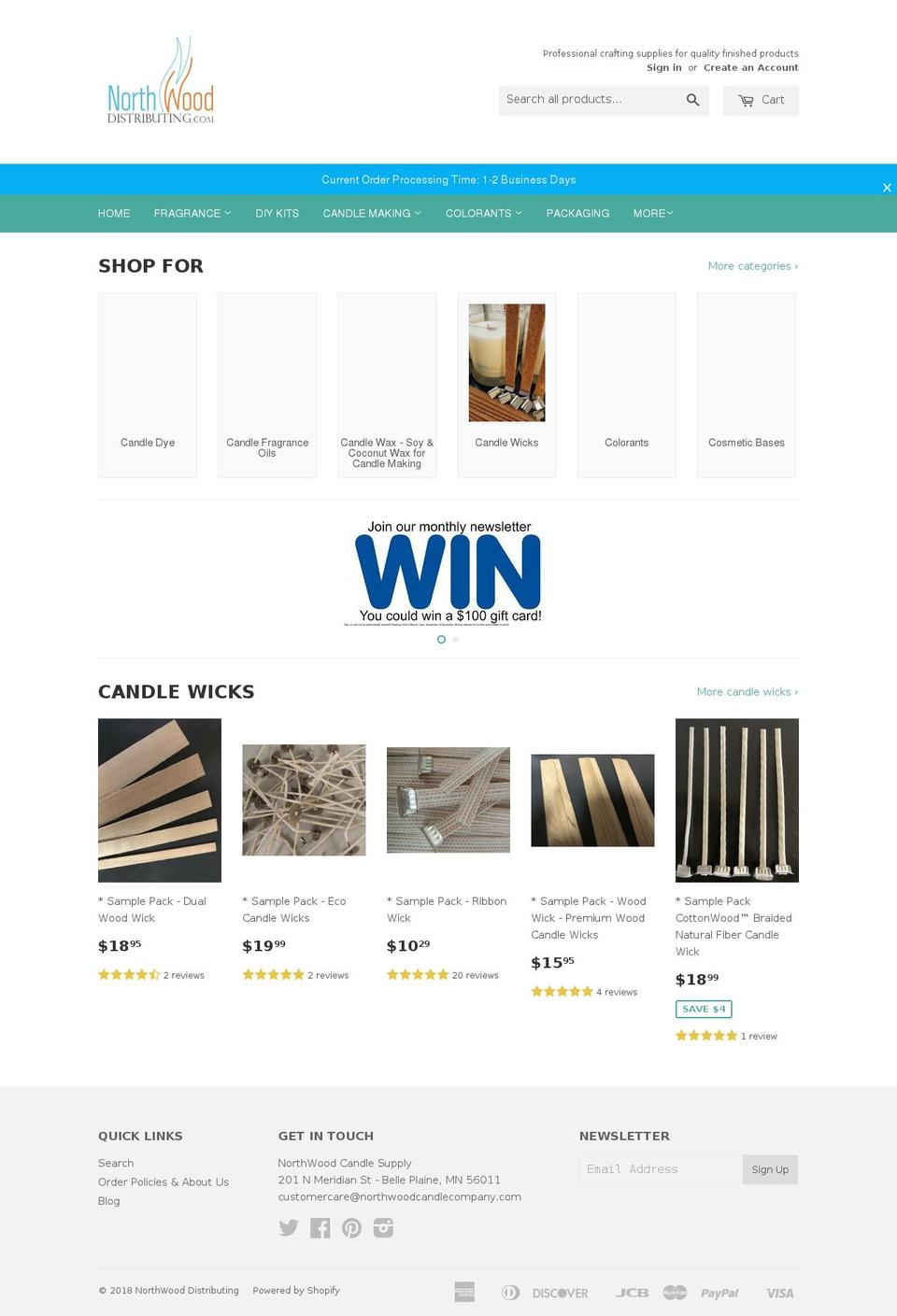 northwooddistributing.com — Shopify storefront screenshot