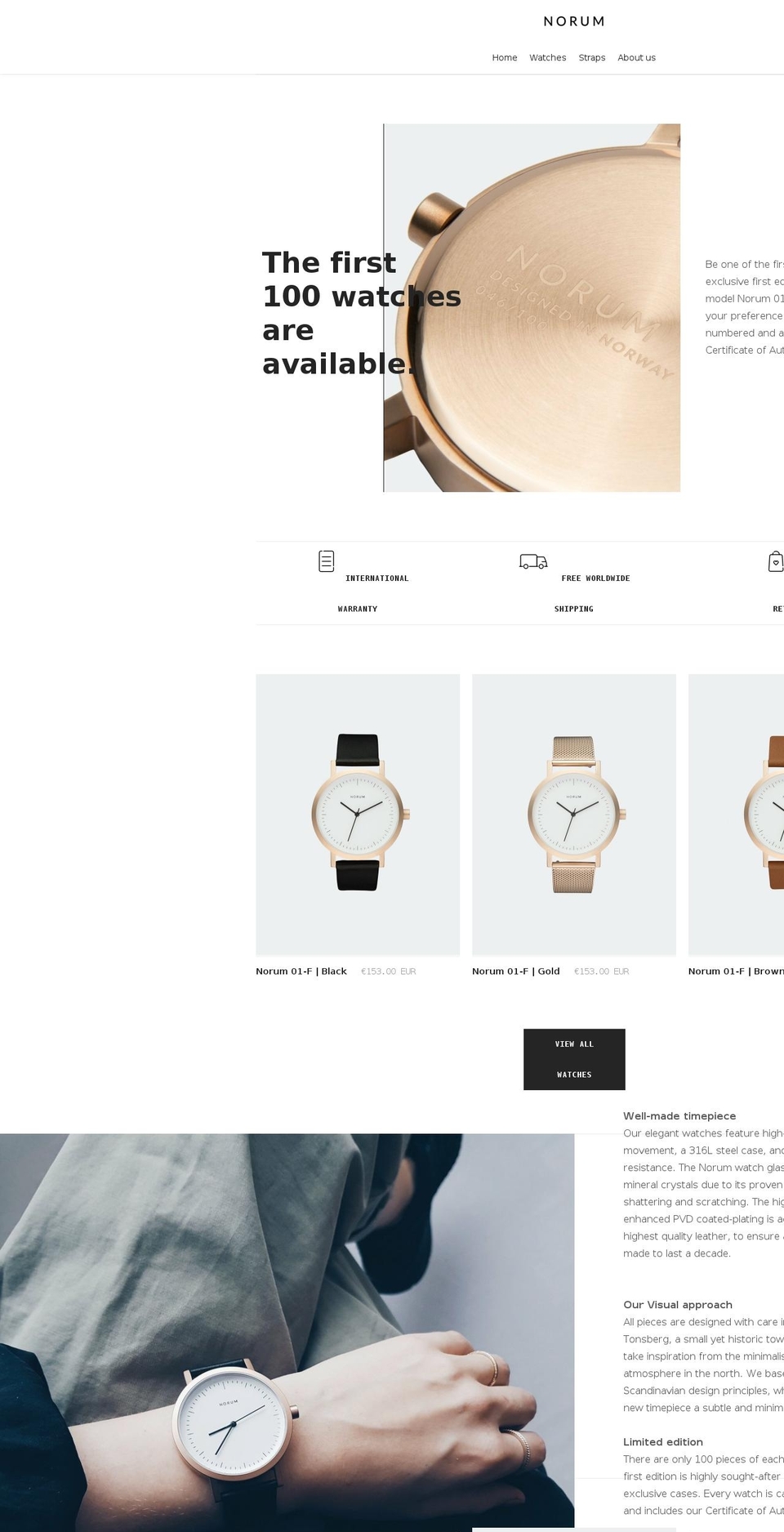 norumwatches.com — Shopify storefront screenshot