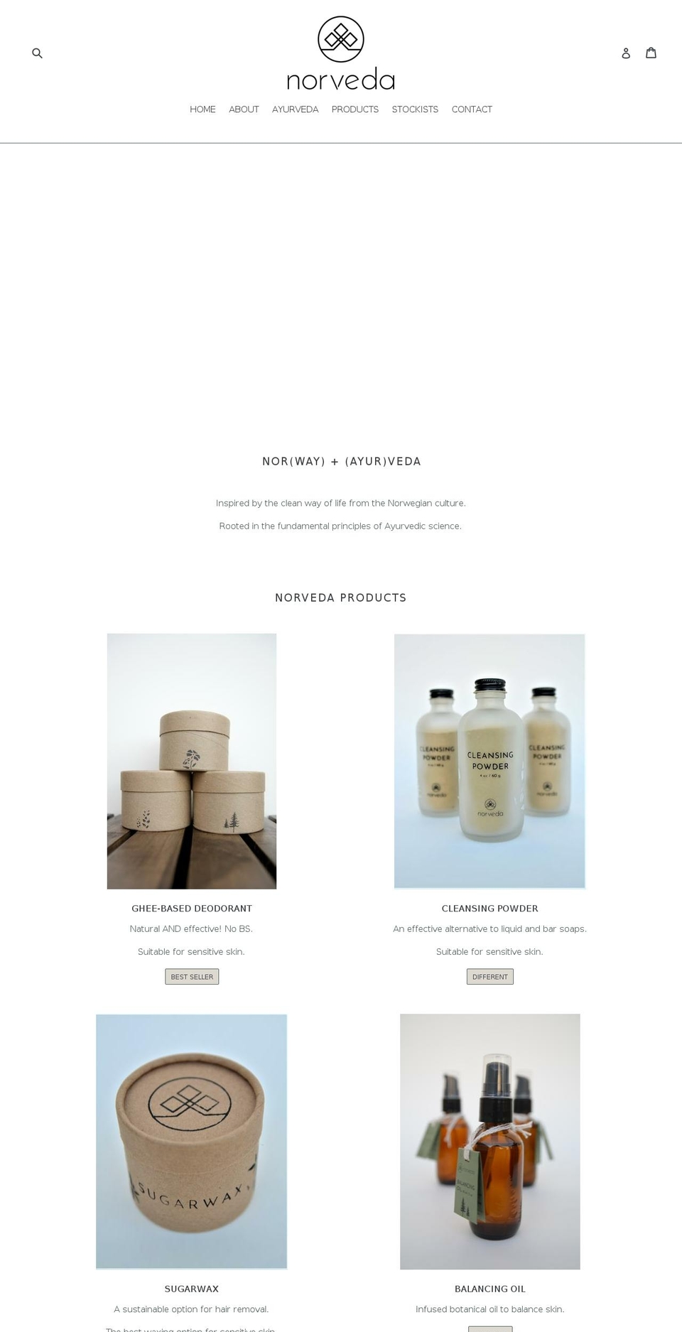 norveda.com shopify website screenshot