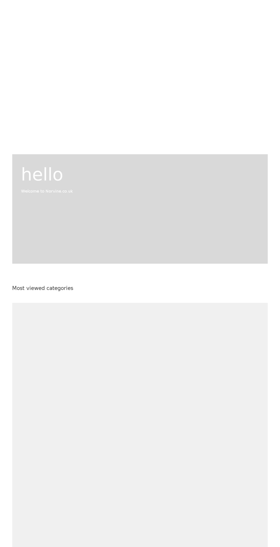 norvine.co.uk shopify website screenshot