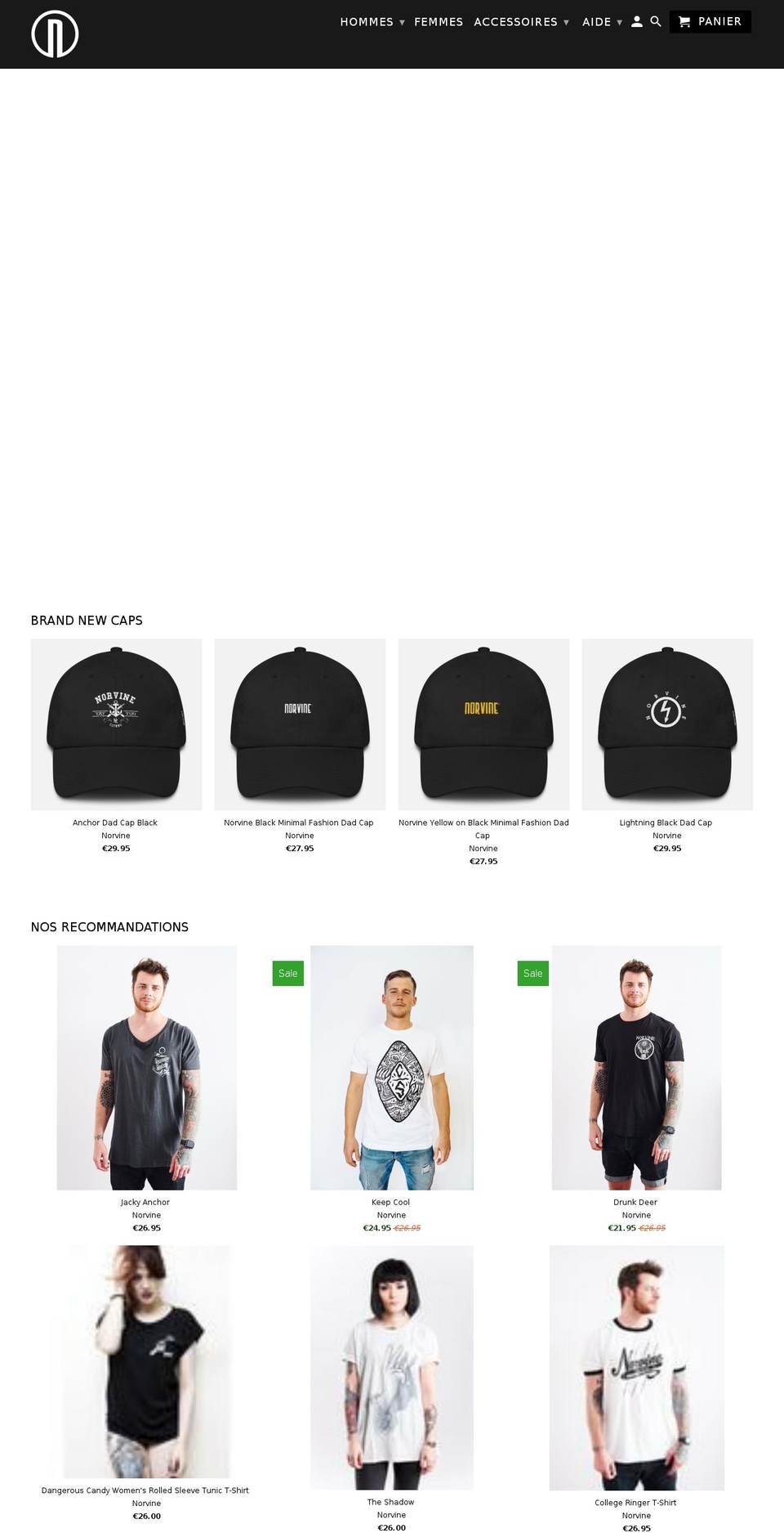 norvine.fr shopify website screenshot