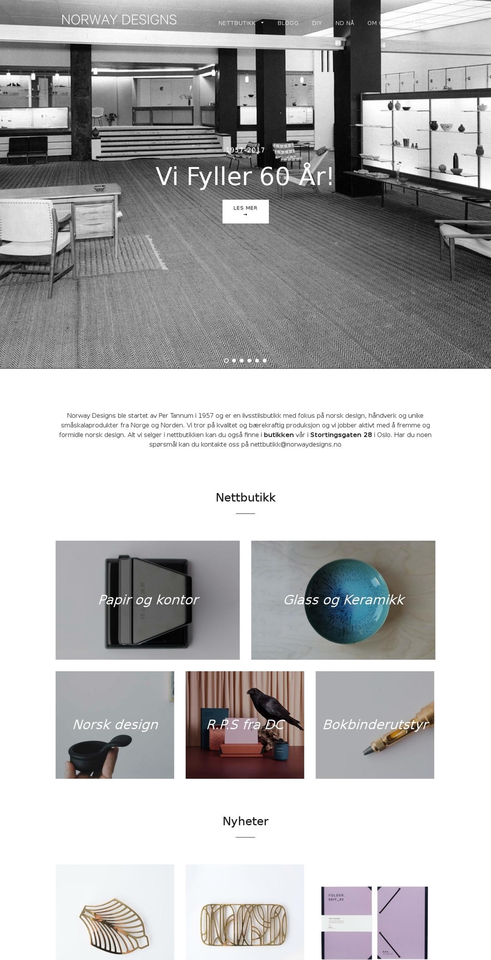 Atlantic Shopify theme site example norwaydesigns.no