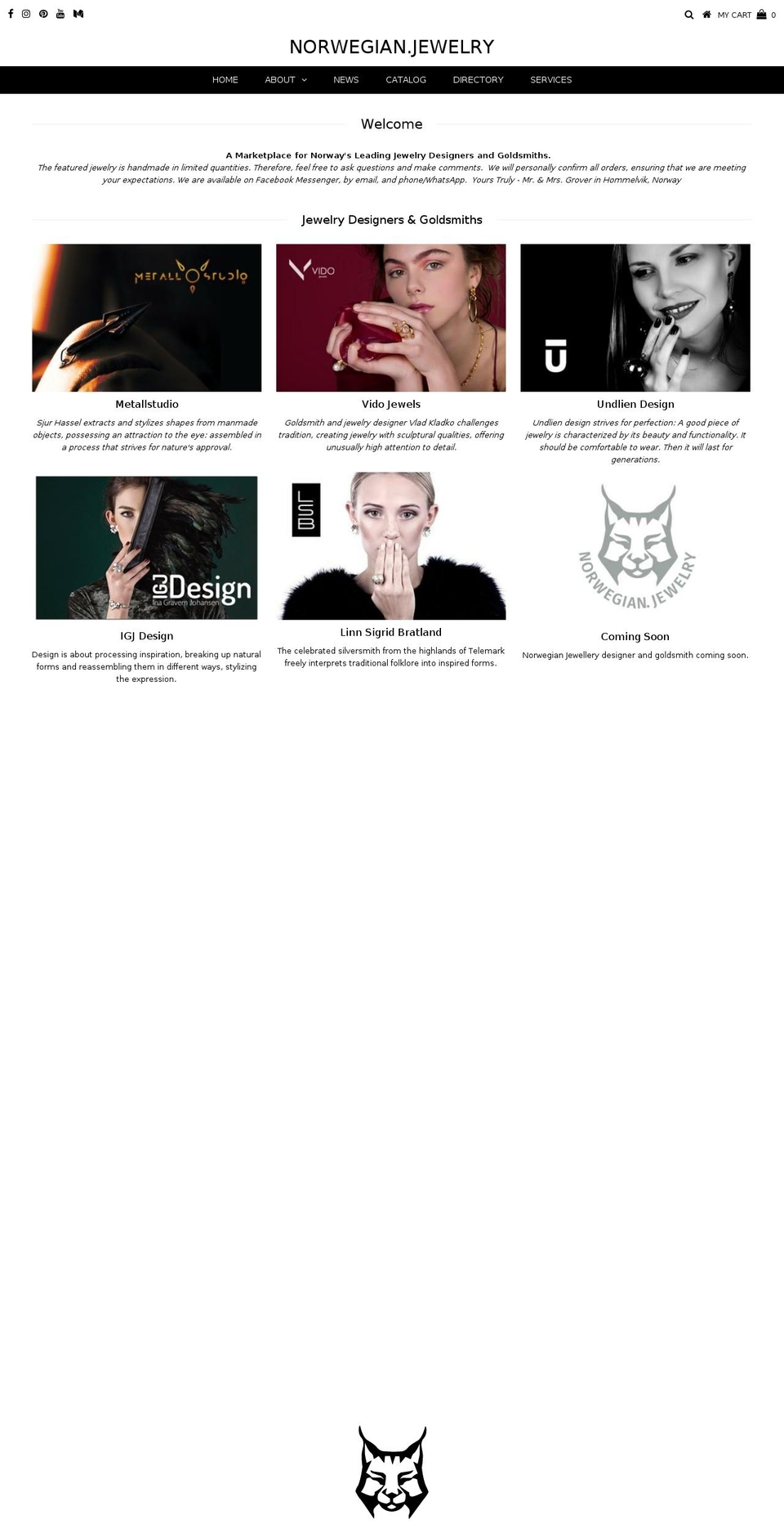 norwegianjewellery.com — Shopify storefront screenshot