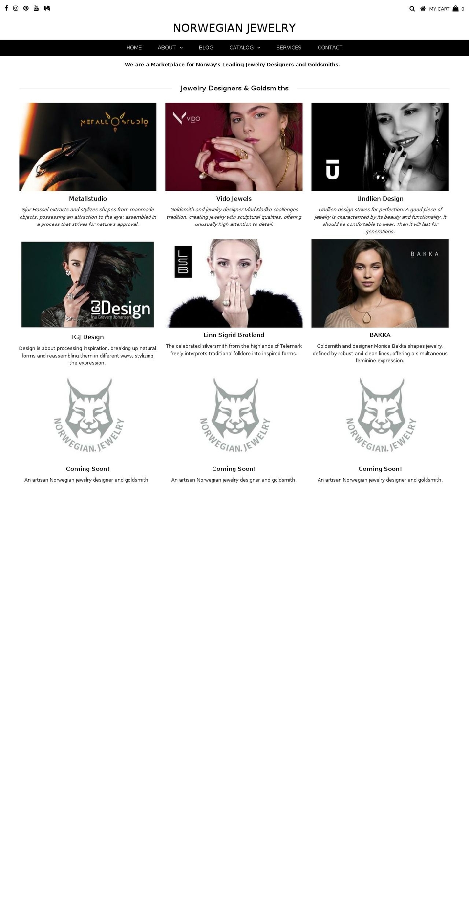 norwegianjewelry.com — Shopify storefront screenshot