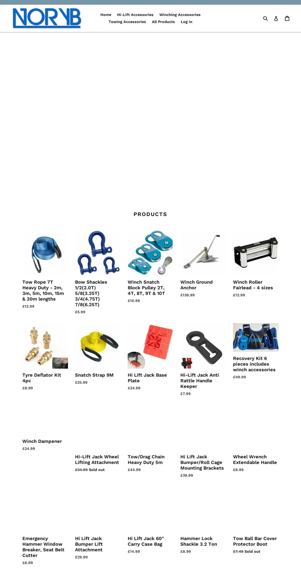 noryb.co.uk shopify website screenshot