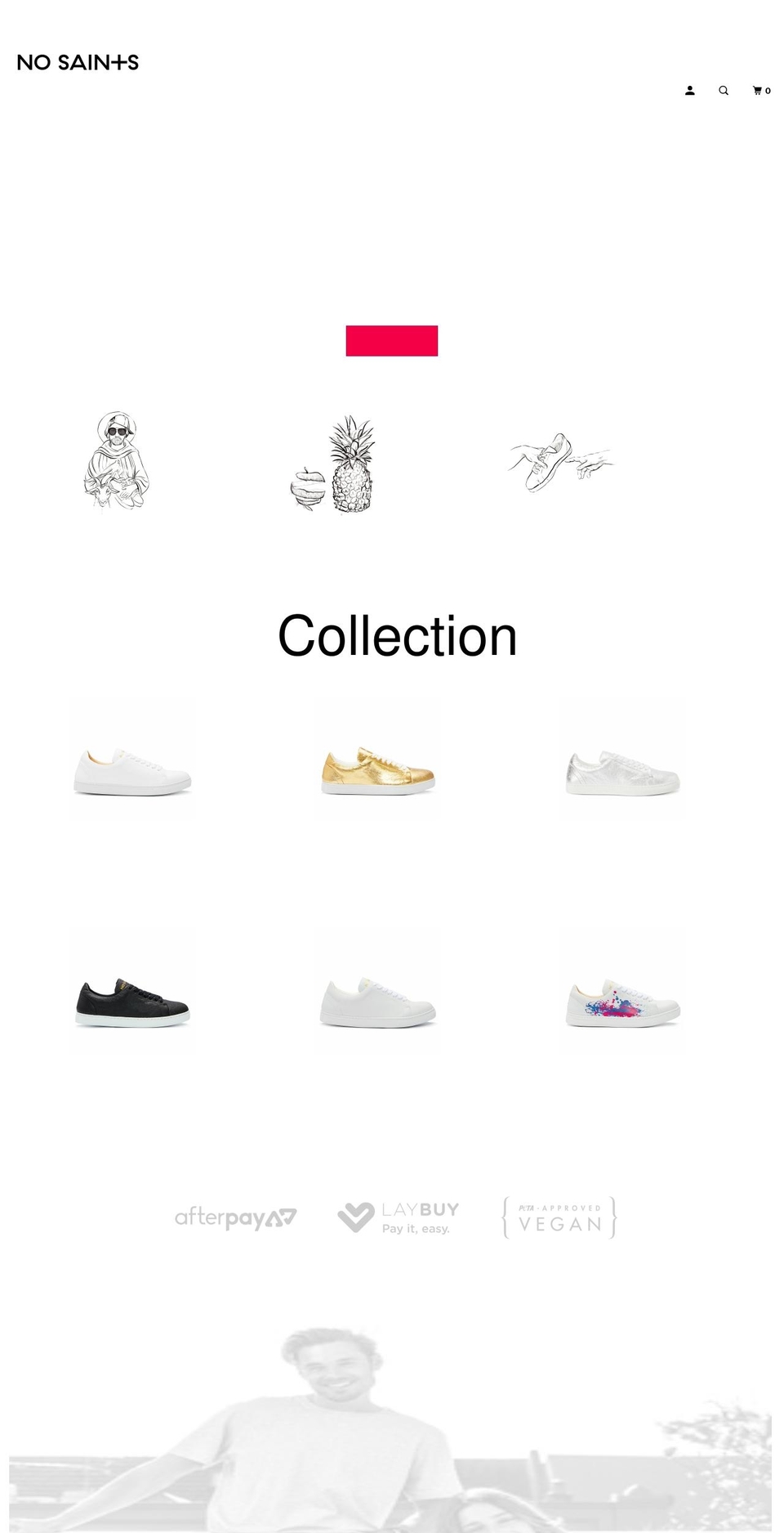 nosaints.co shopify website screenshot