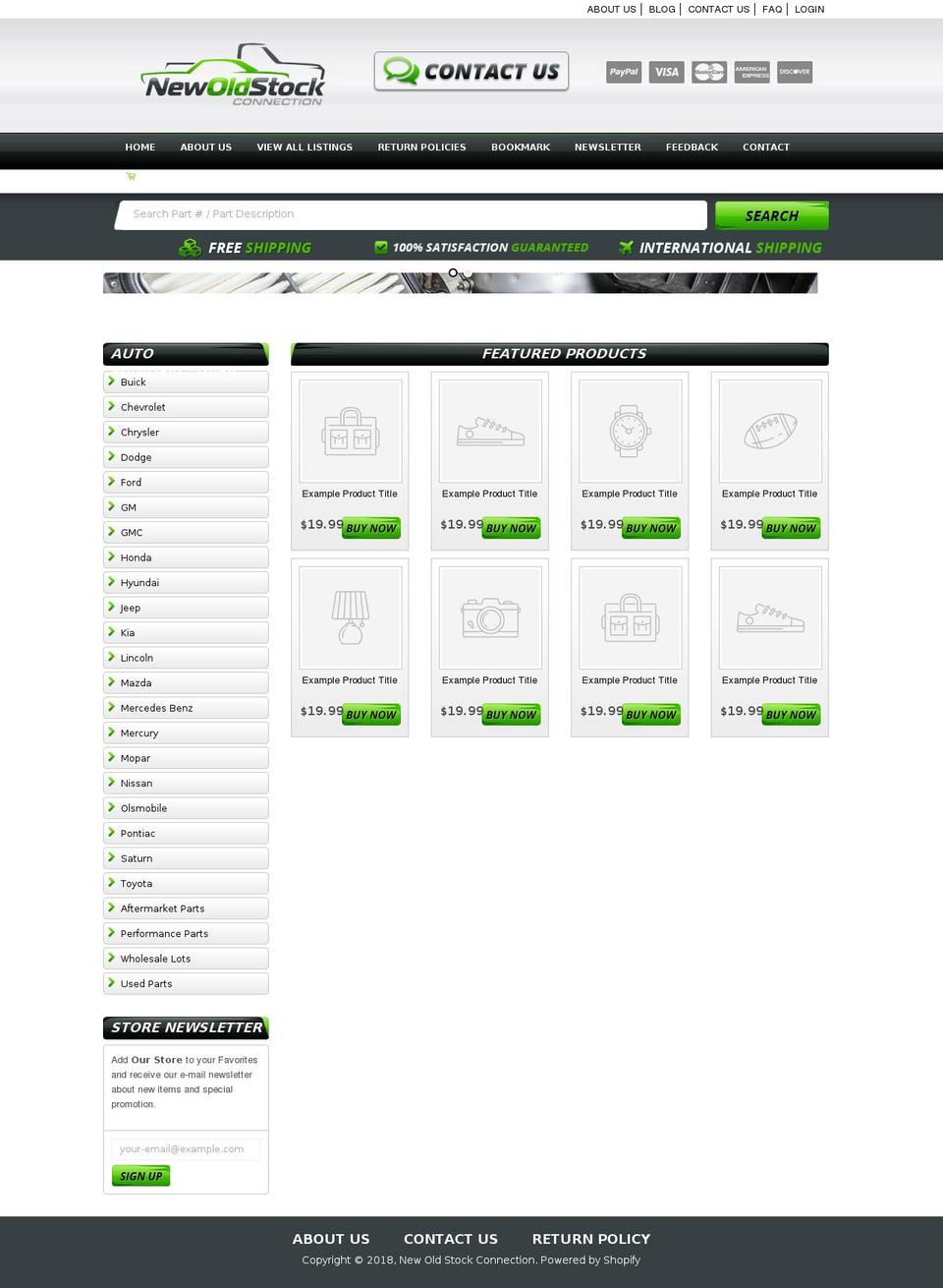 nosconnection.com — Shopify storefront screenshot