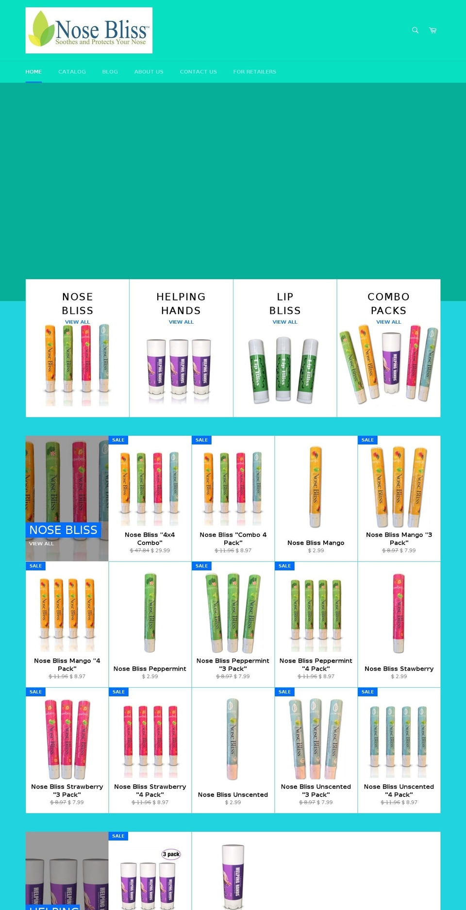 nosebliss.com — Shopify storefront screenshot