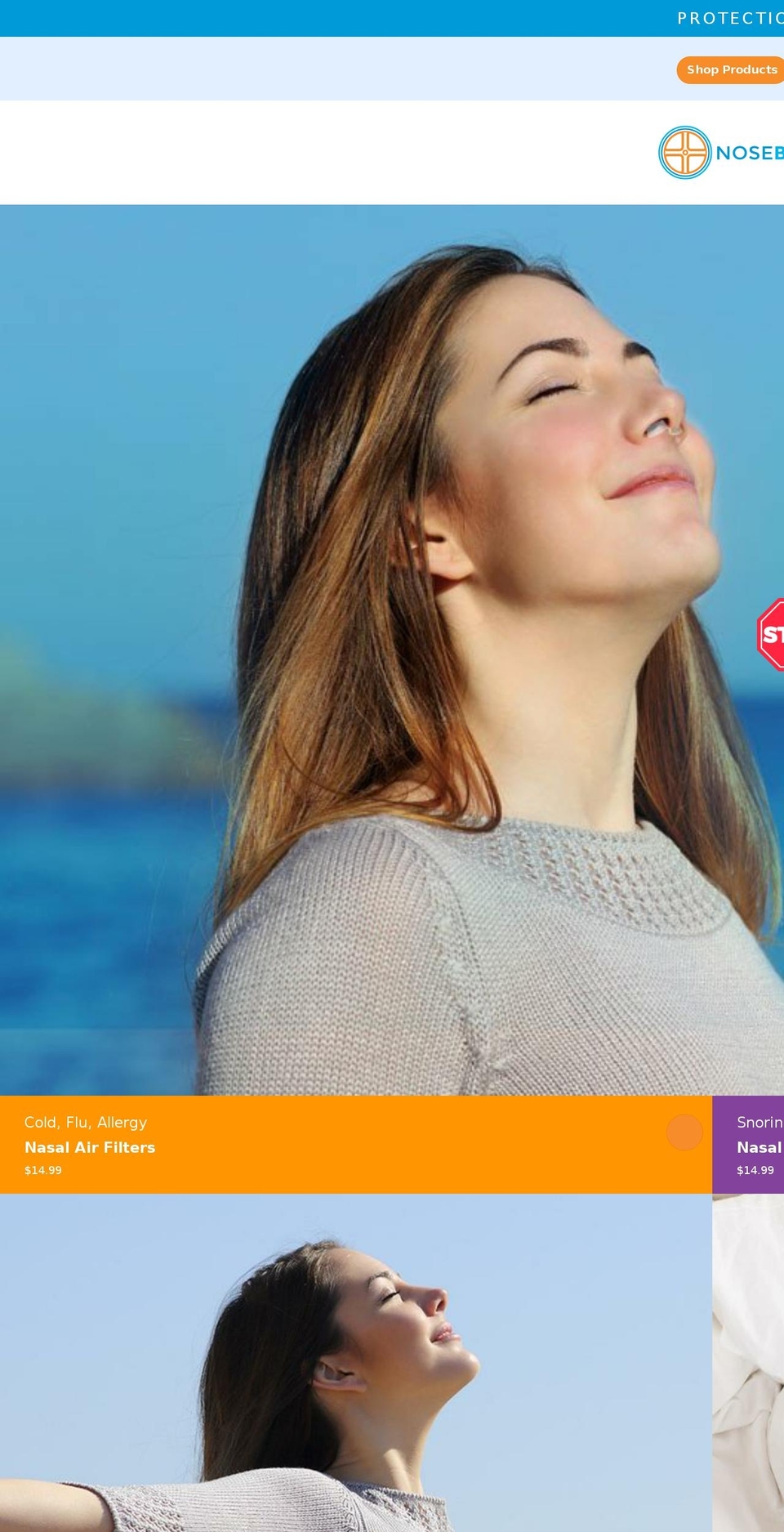nosebudzhealth.com shopify website screenshot