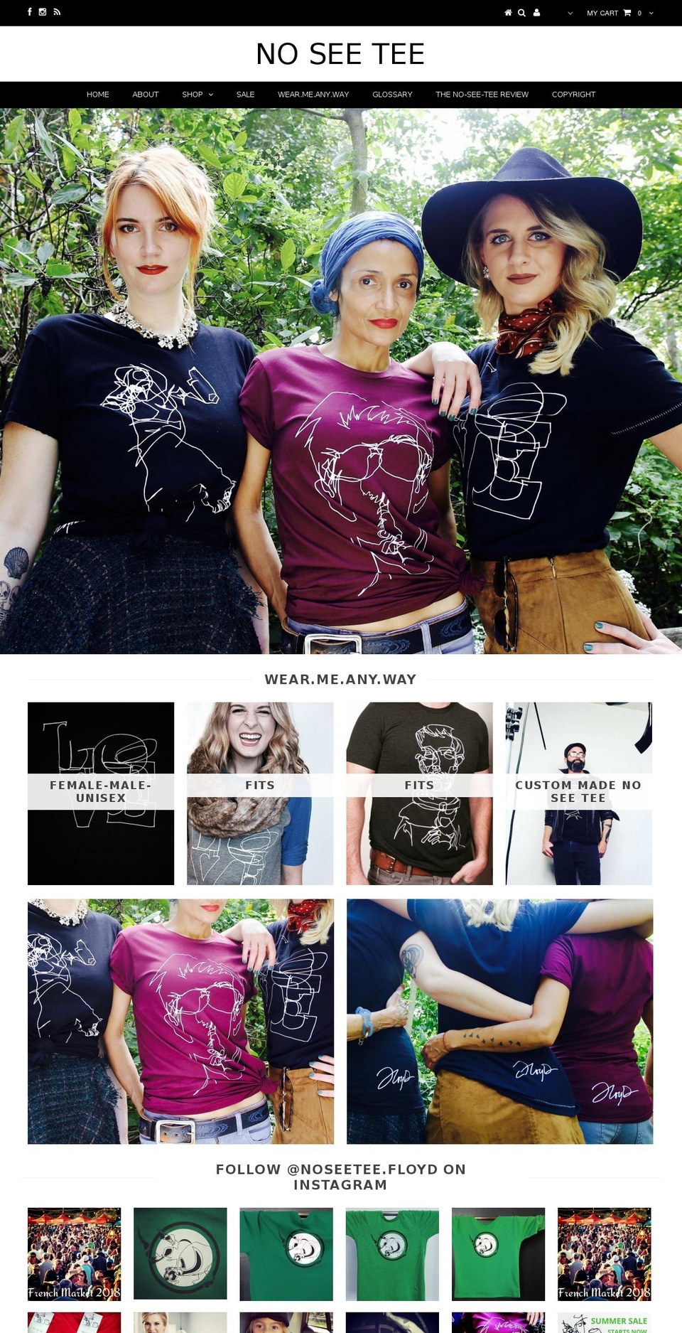 noseetee.com shopify website screenshot