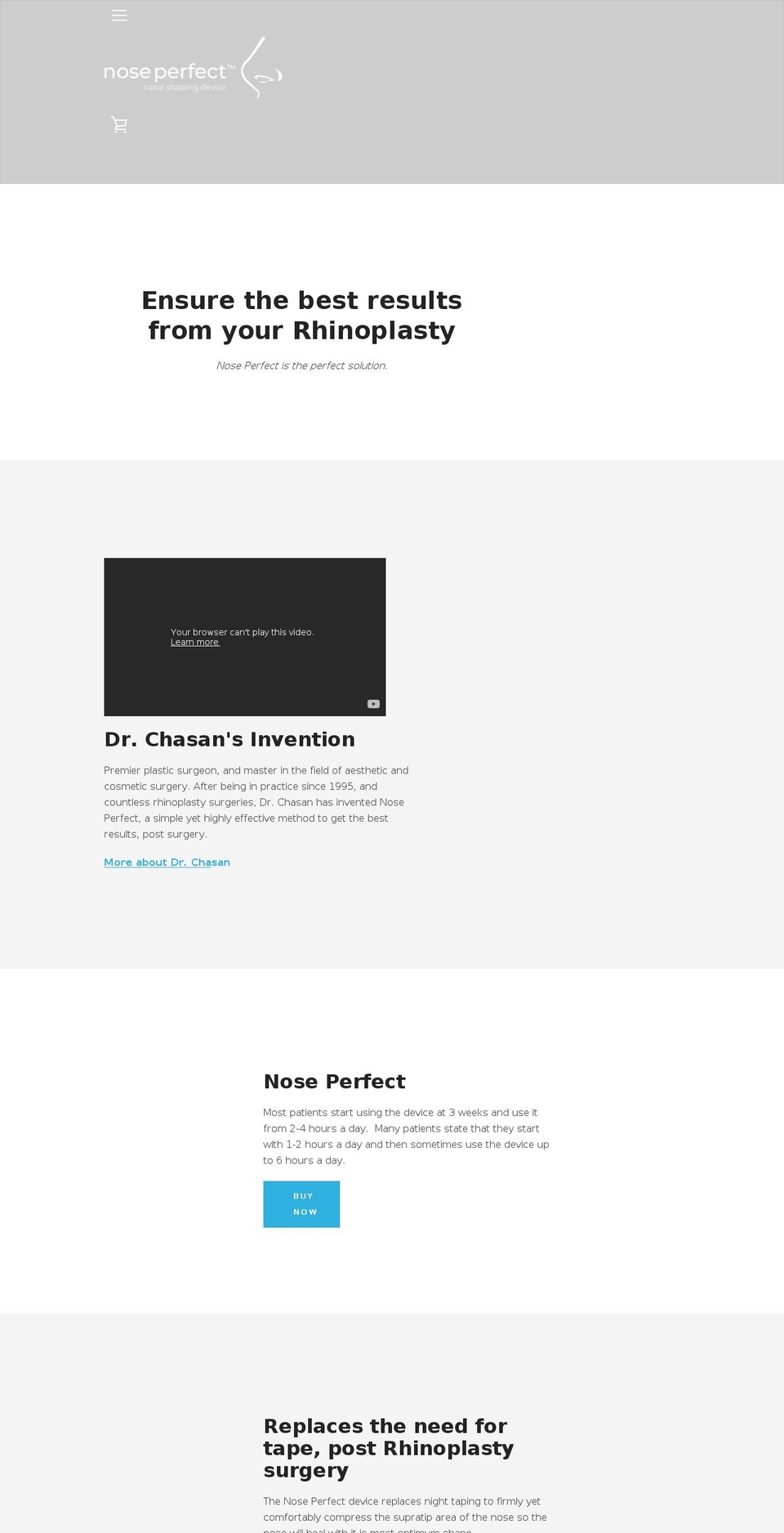 noseperfect.com shopify website screenshot