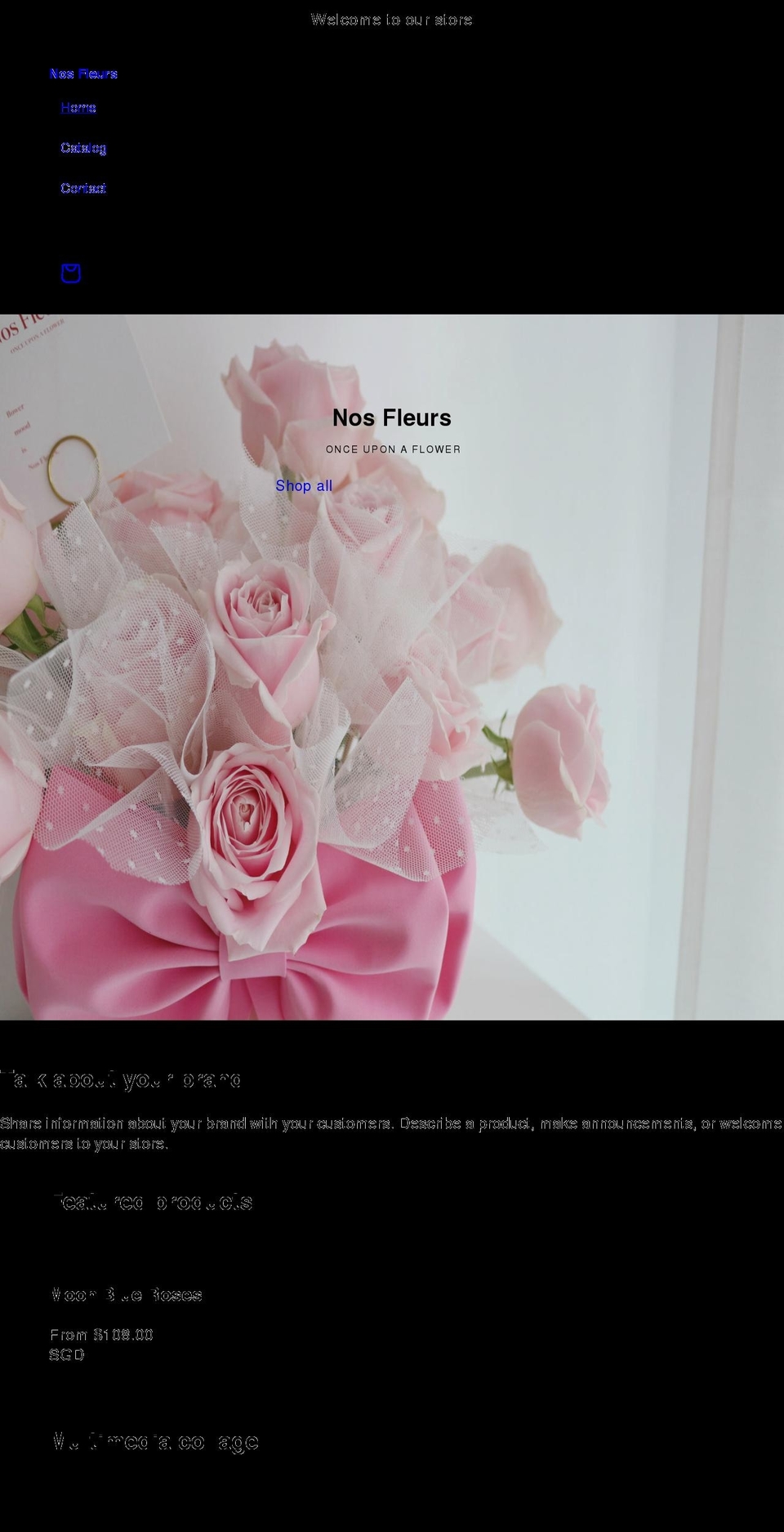 nosfleurs.com shopify website screenshot