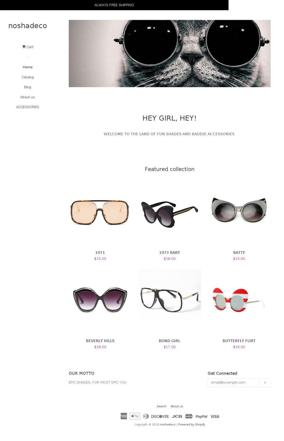 noshadeco.com shopify website screenshot