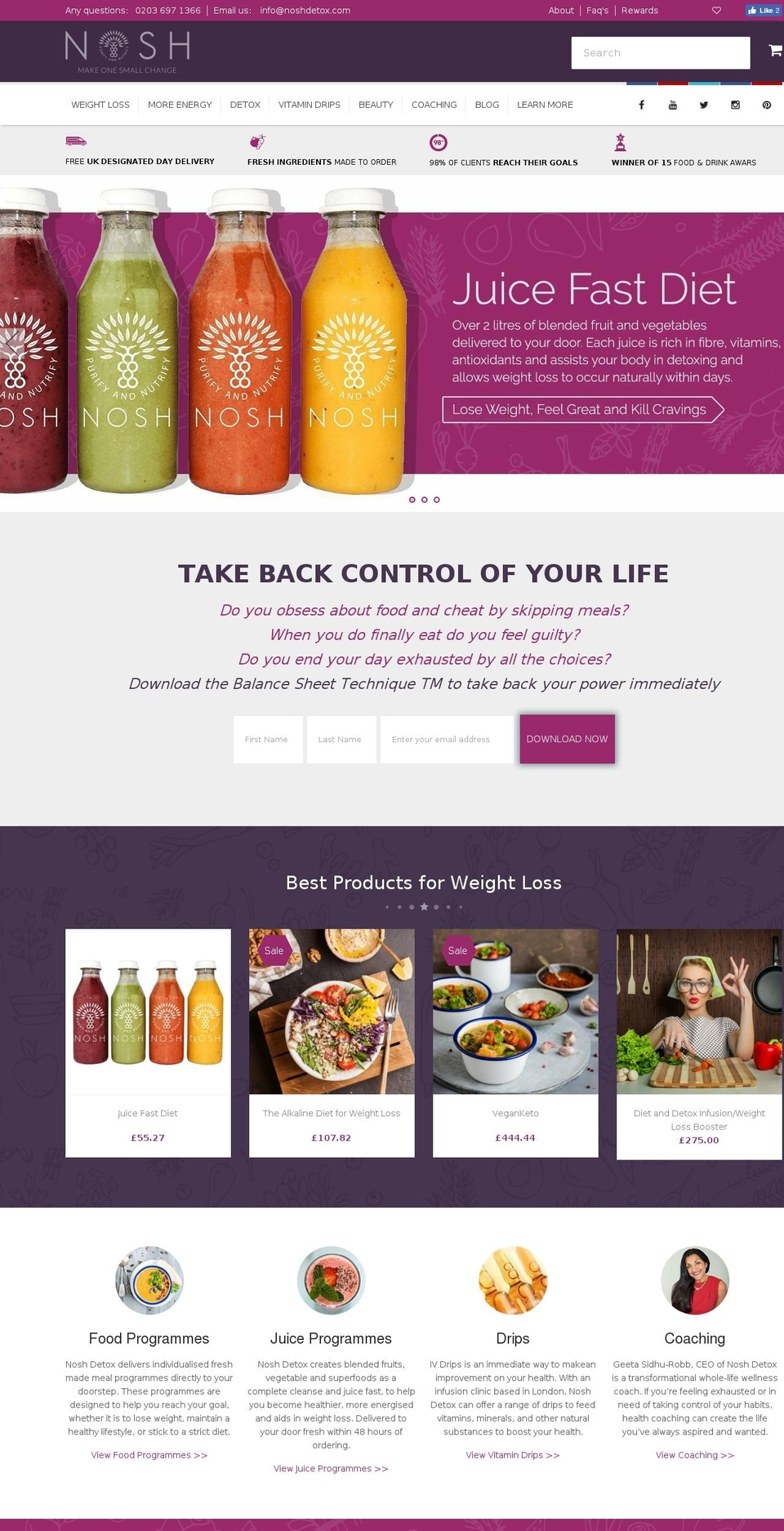 Nosh Detox 08\/02\/2018 Shopify theme site example noshdetoxdelivery.com